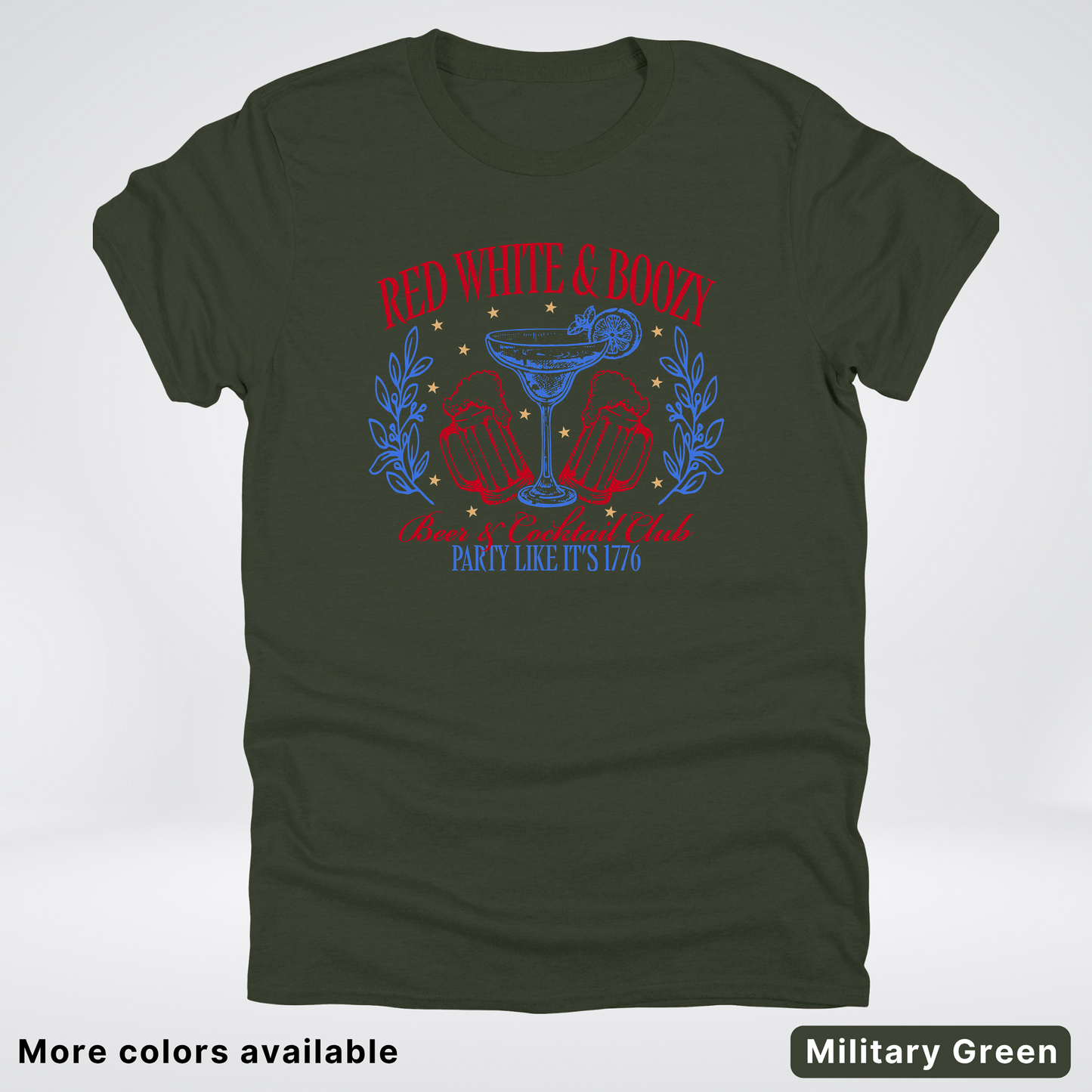 Red White And Boozy 4th Of July T-Shirt