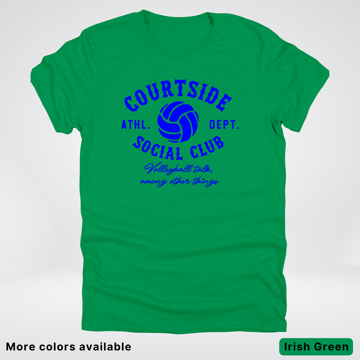 Courtside Social Club – Blue Design – Volleyball T-Shirt