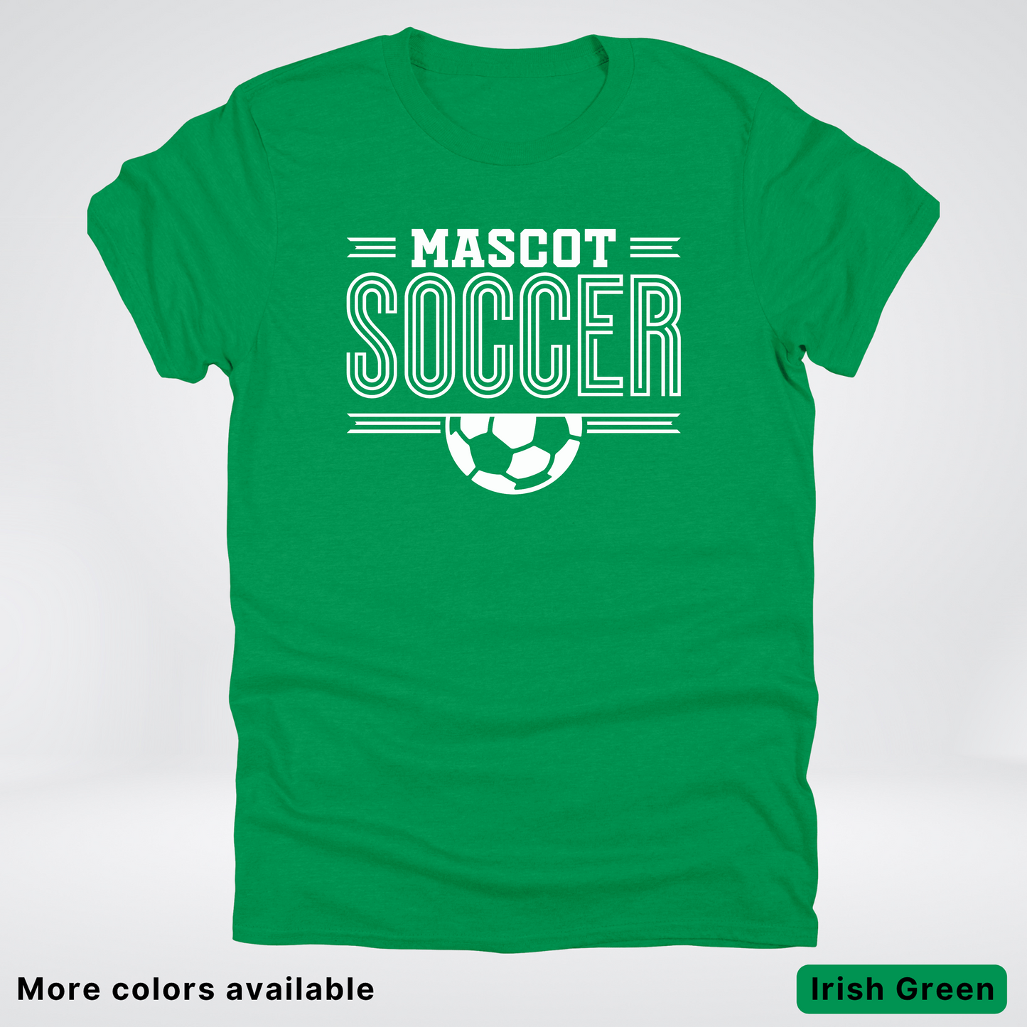 Custom Mascot – White Design 13 - Soccer T-Shirt