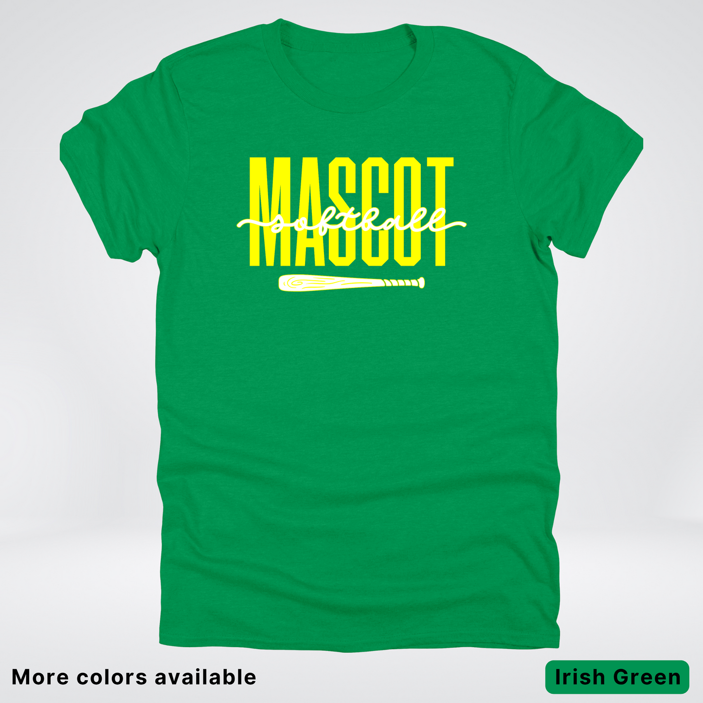 Custom Mascot – Yellow - Softball Design 32 T-Shirt