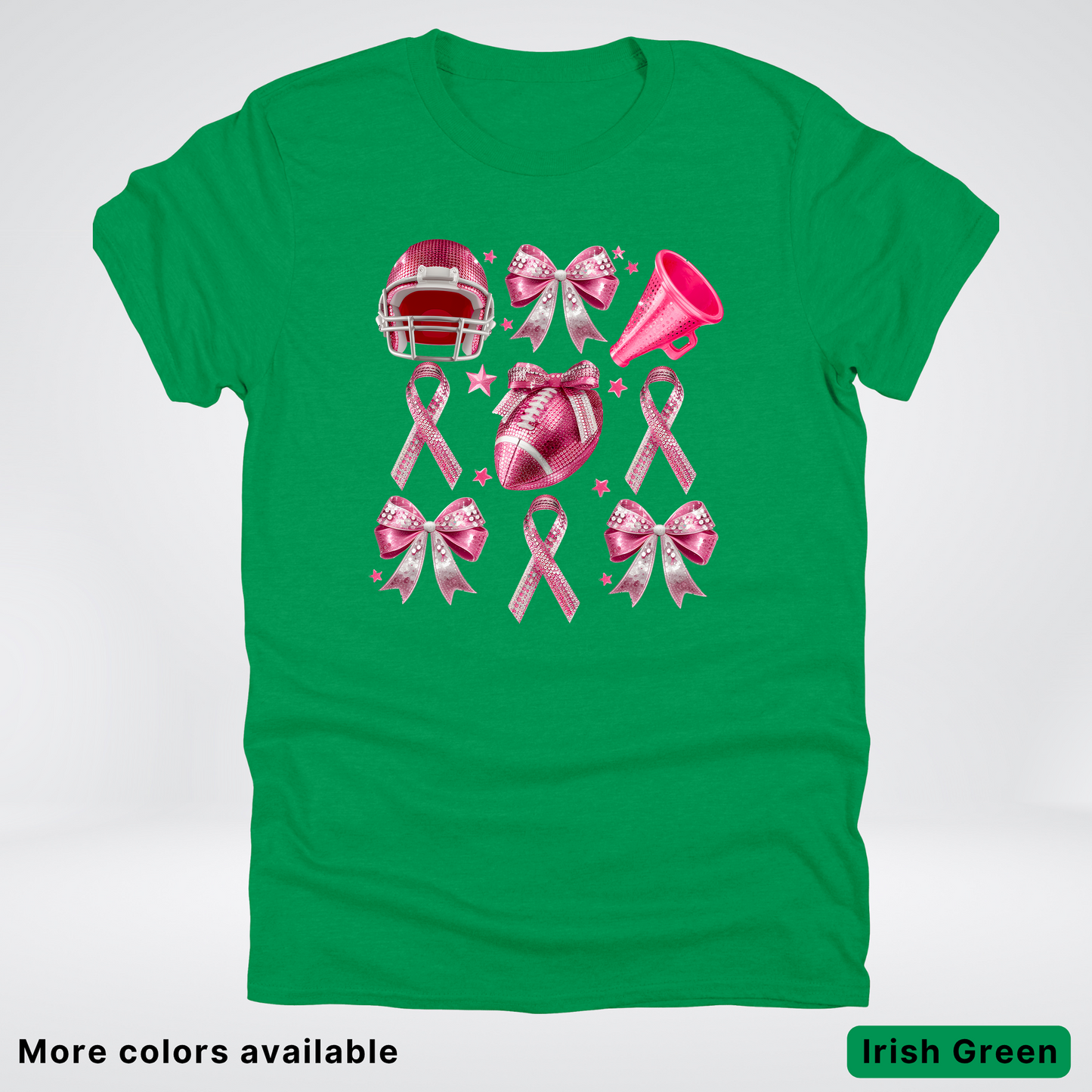Coquette Glitter Bows and Football - T-Shirt