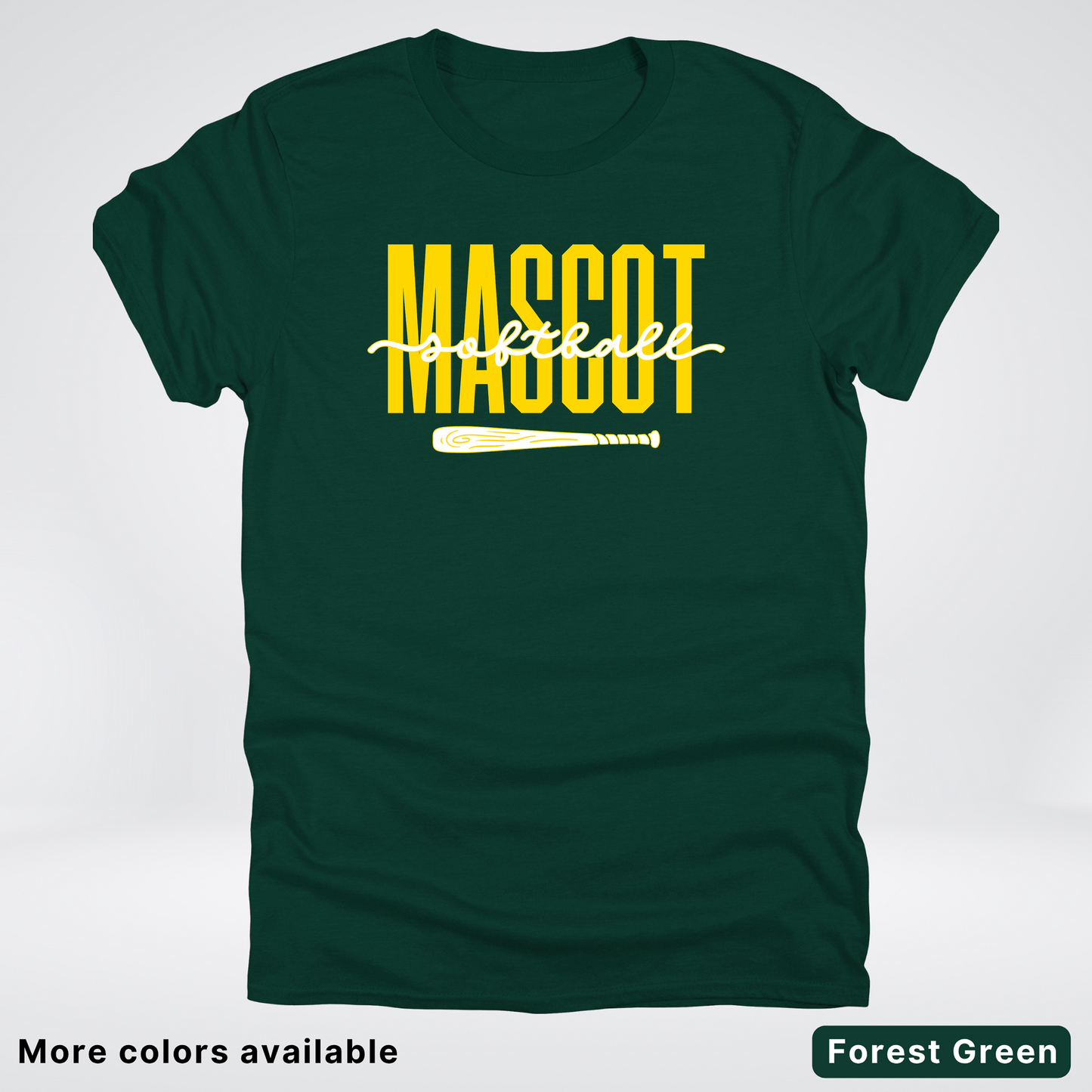 Custom Mascot – Gold - Softball Design 31 T-Shirt