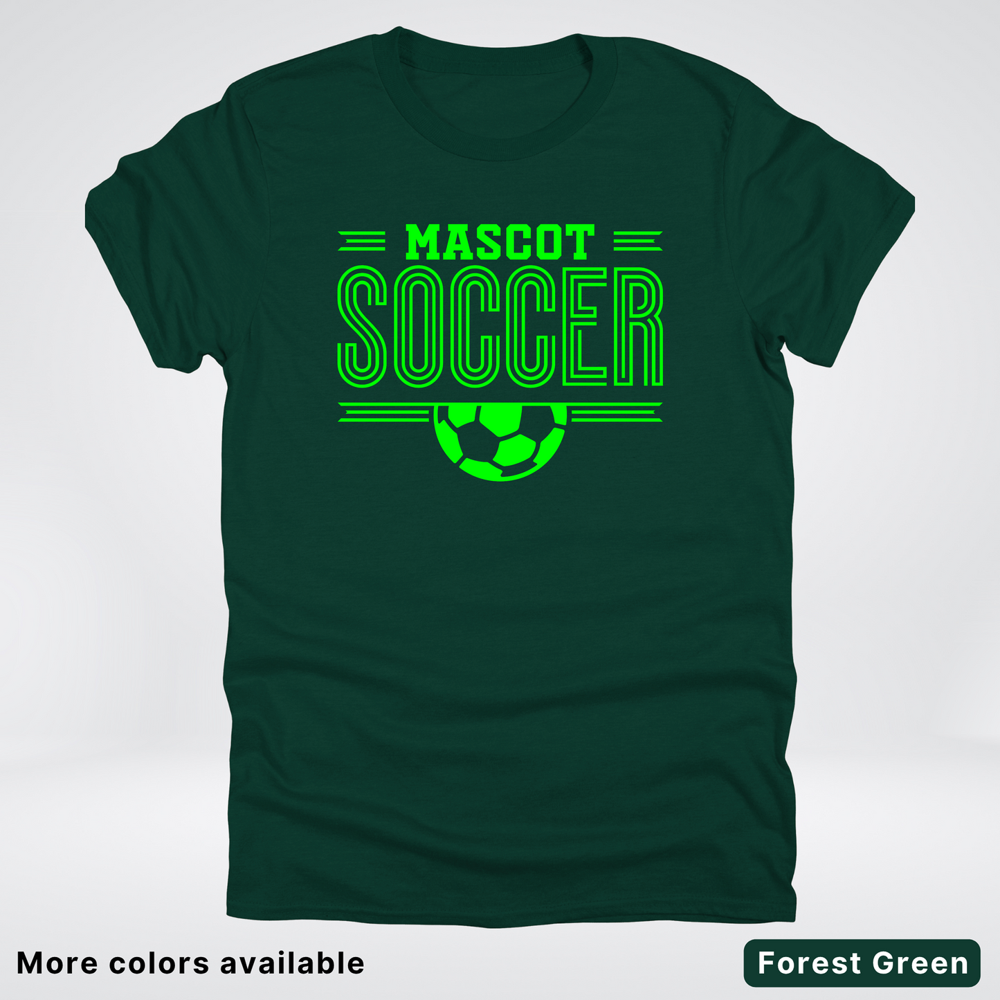 Custom Mascot – Green Design 21 - Soccer T-Shirt