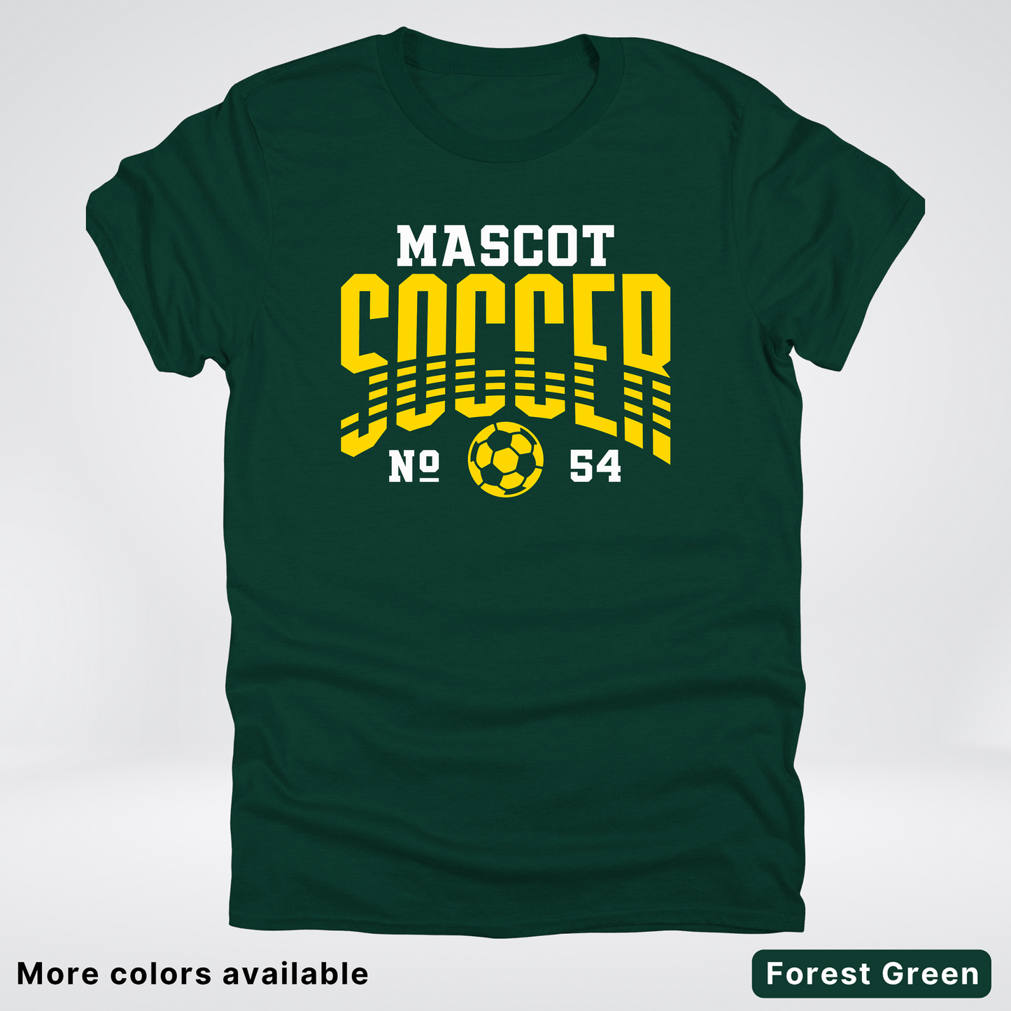 Custom Mascot & Number – Gold Design 04 - Soccer T-Shirt