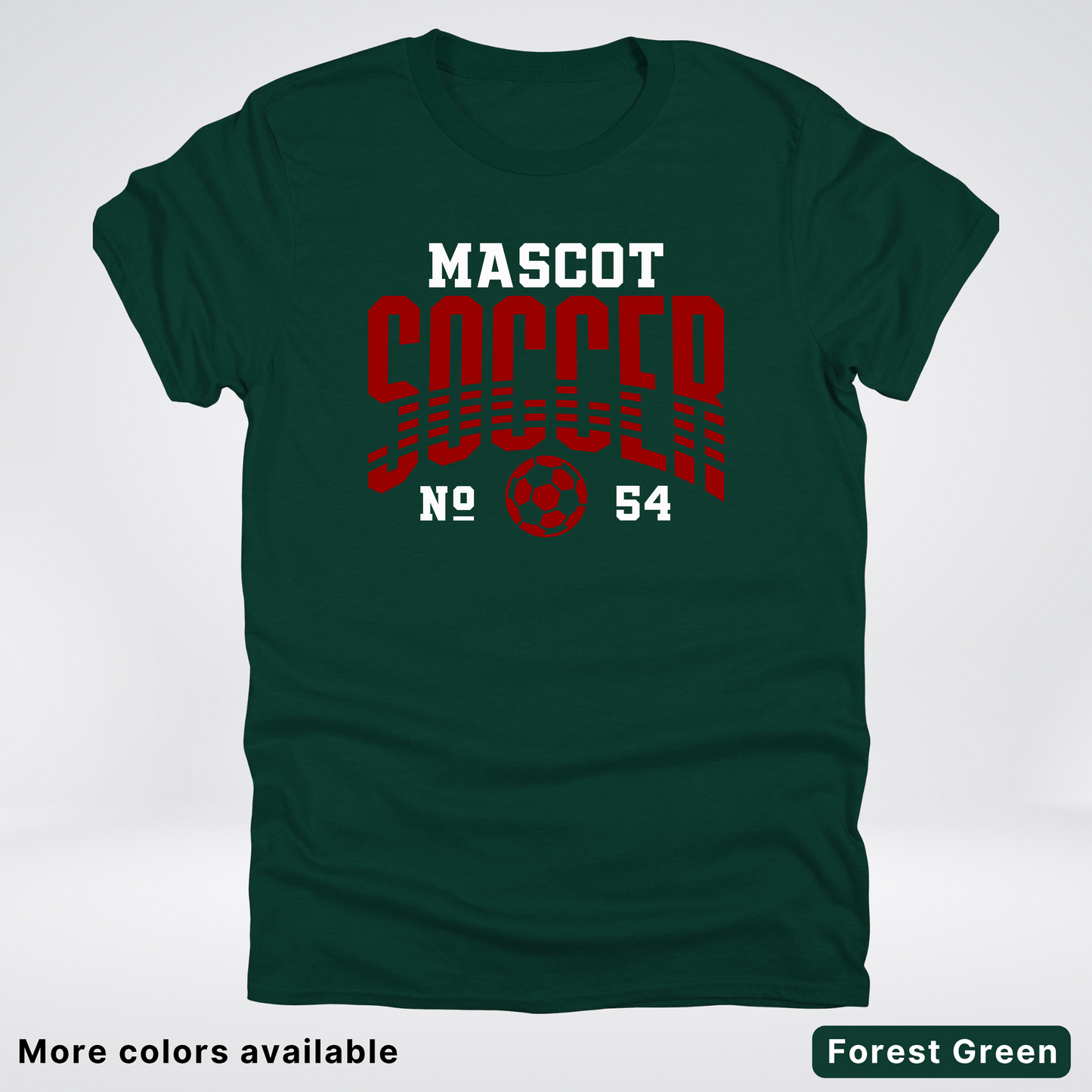 Custom Mascot & Number – Maroon Design 11 - Soccer T-Shirt