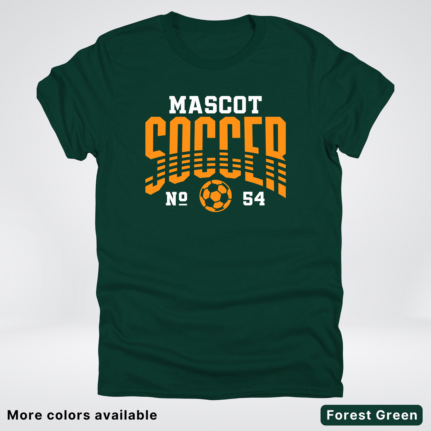 Custom Mascot & Number – Orange Design 07 - Soccer T-Shirt