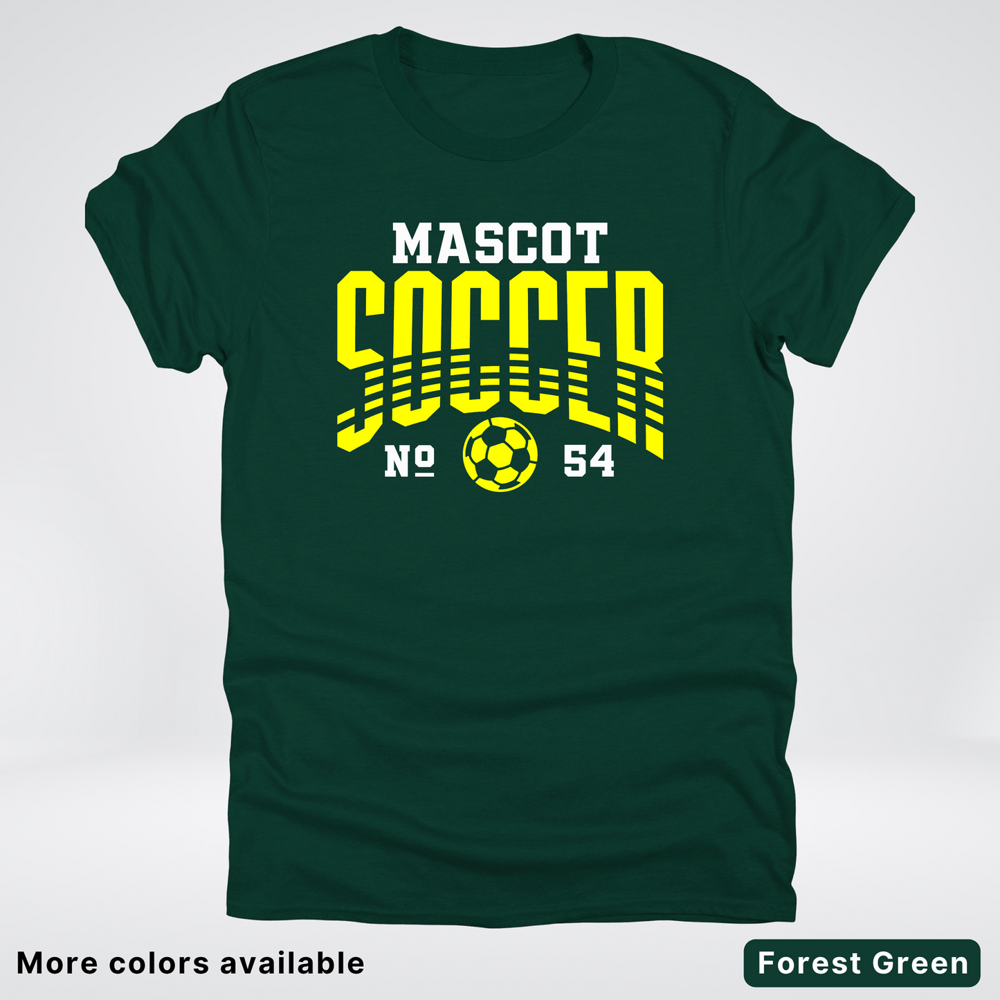 Custom Mascot & Number – Yellow Design 06 - Soccer T-Shirt