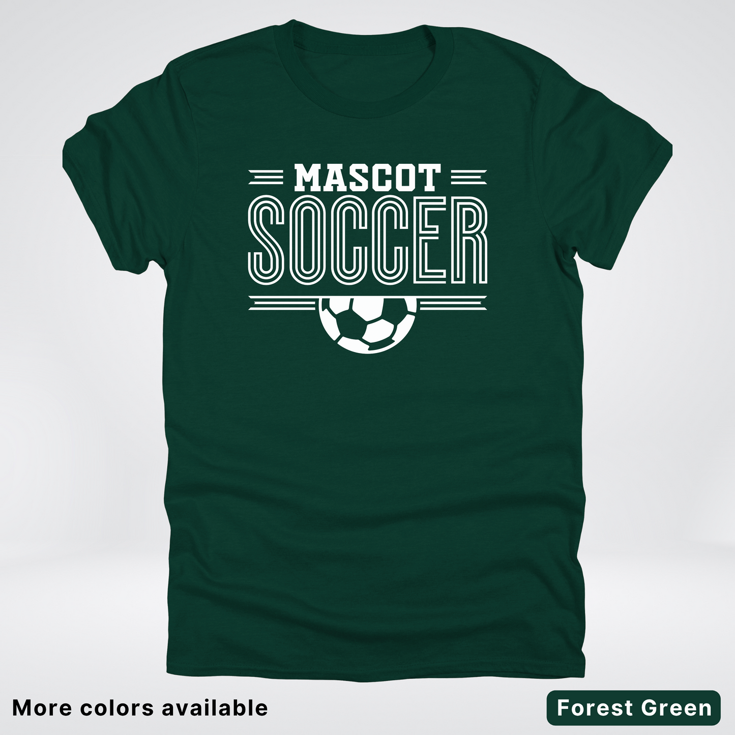 Custom Mascot – White Design 13 - Soccer T-Shirt