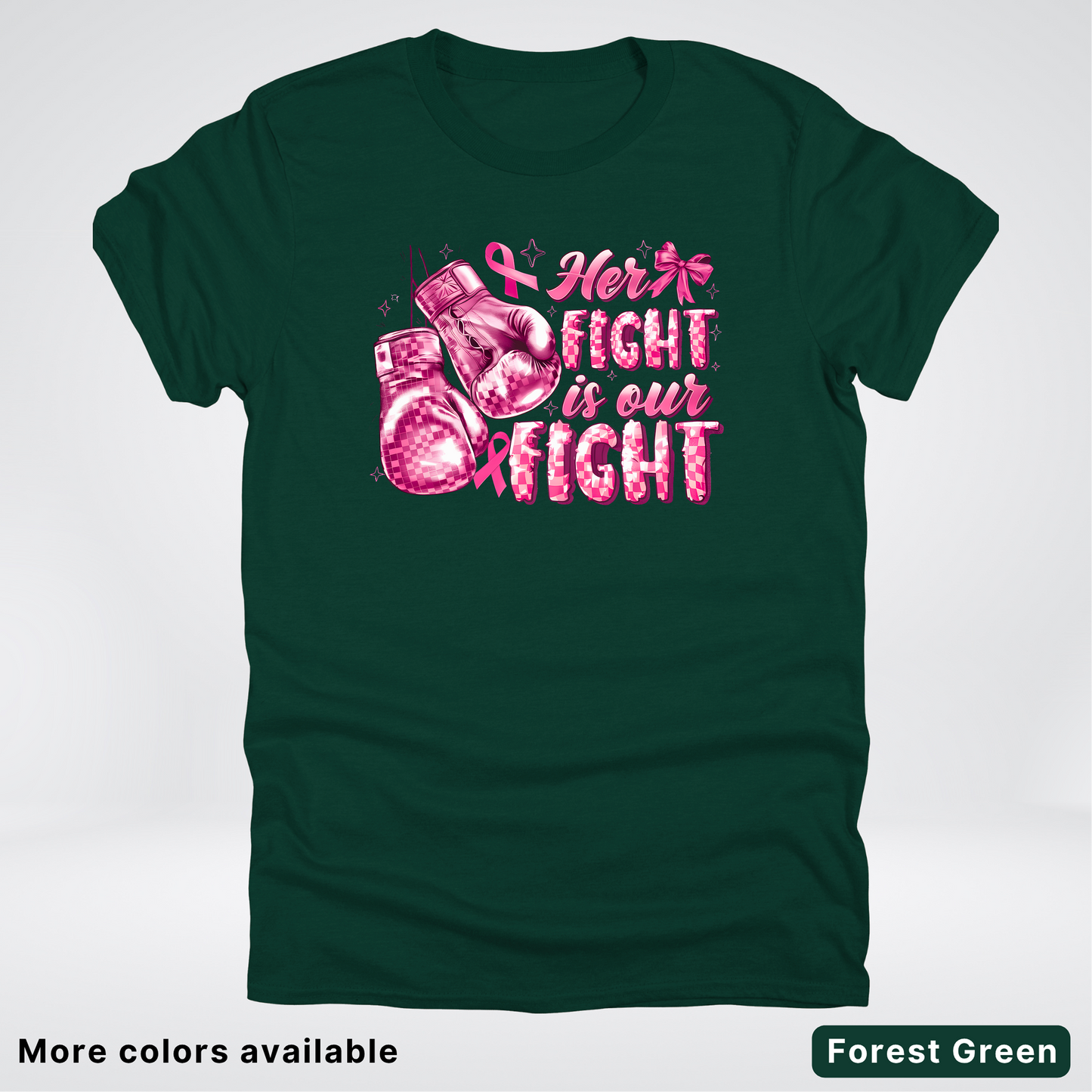 Her Fight Is Our Fight Boxing Pink Out - T-Shirt