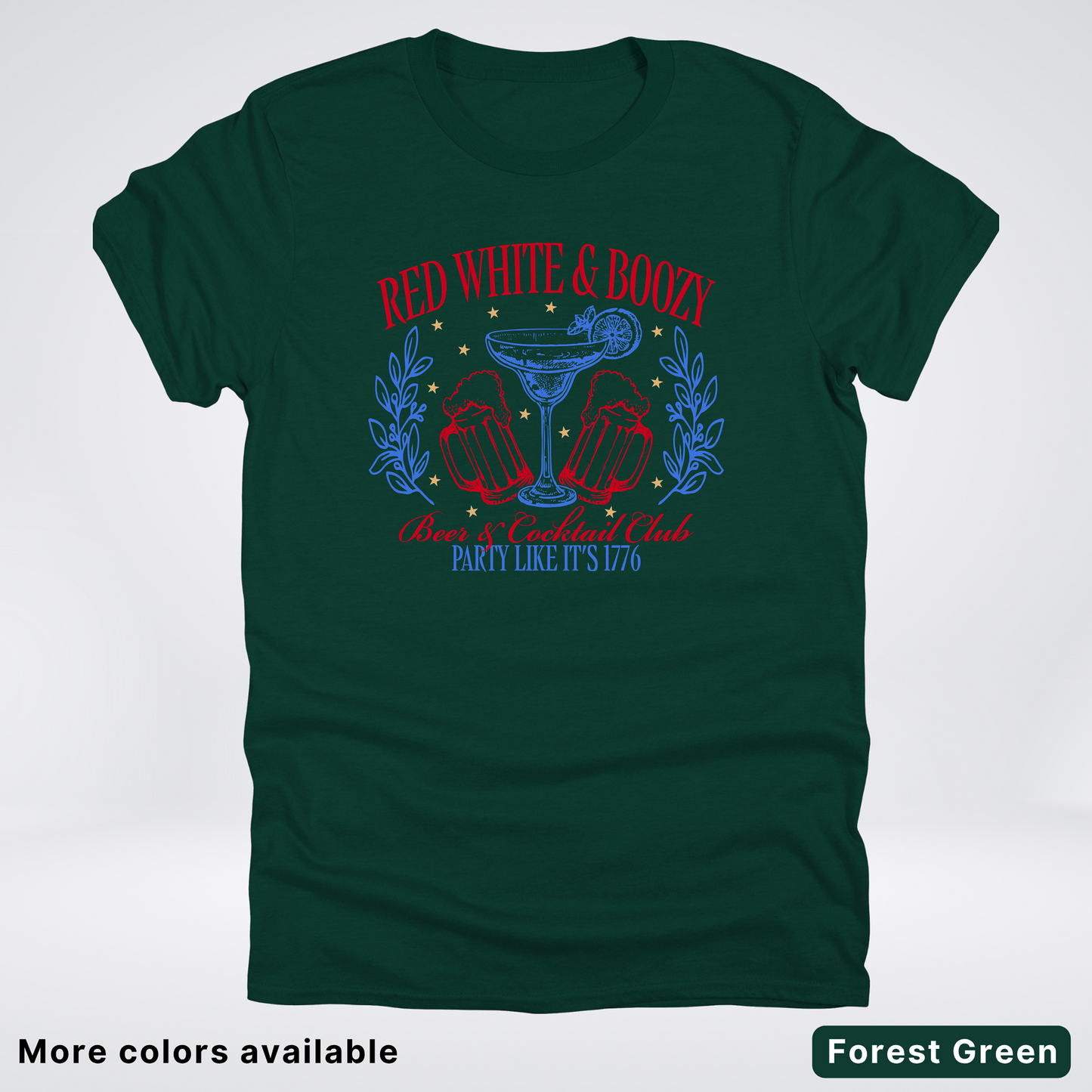 Red White And Boozy 4th Of July T-Shirt