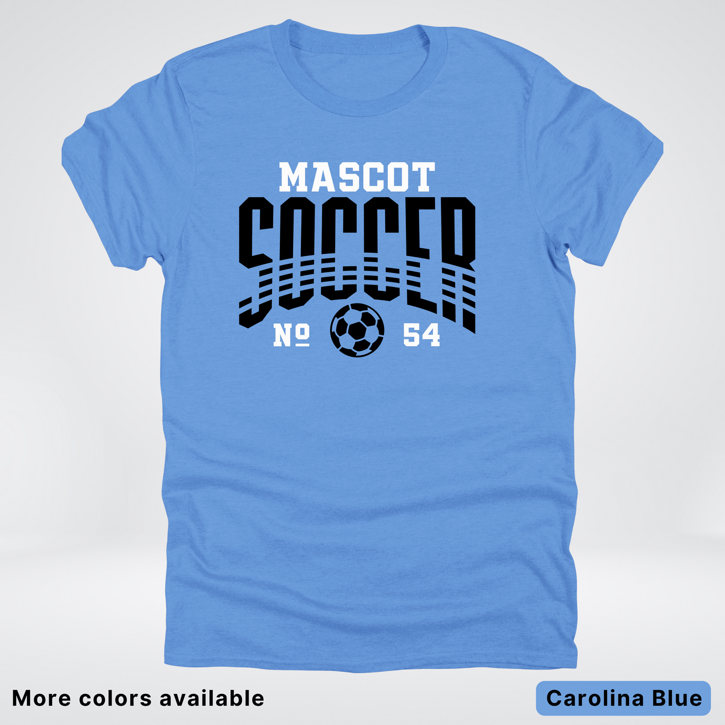 Custom Mascot & Number – Black Design 03 - Soccer T-Shirt