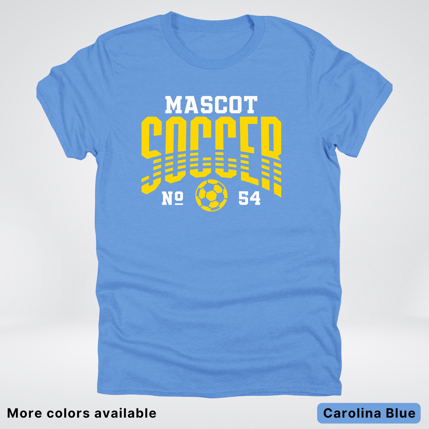 Custom Mascot & Number – Gold Design 04 - Soccer T-Shirt