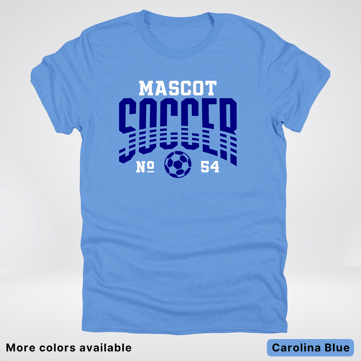 Custom Mascot & Number – Navy Design 09 - Soccer T-Shirt