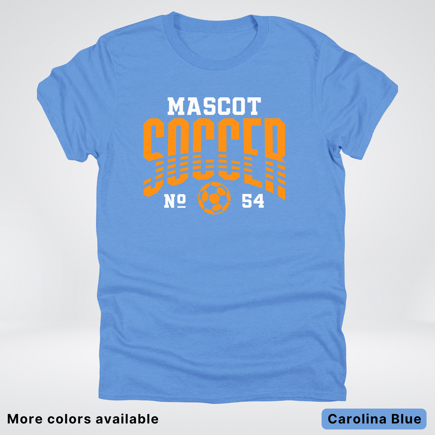Custom Mascot & Number – Orange Design 07 - Soccer T-Shirt