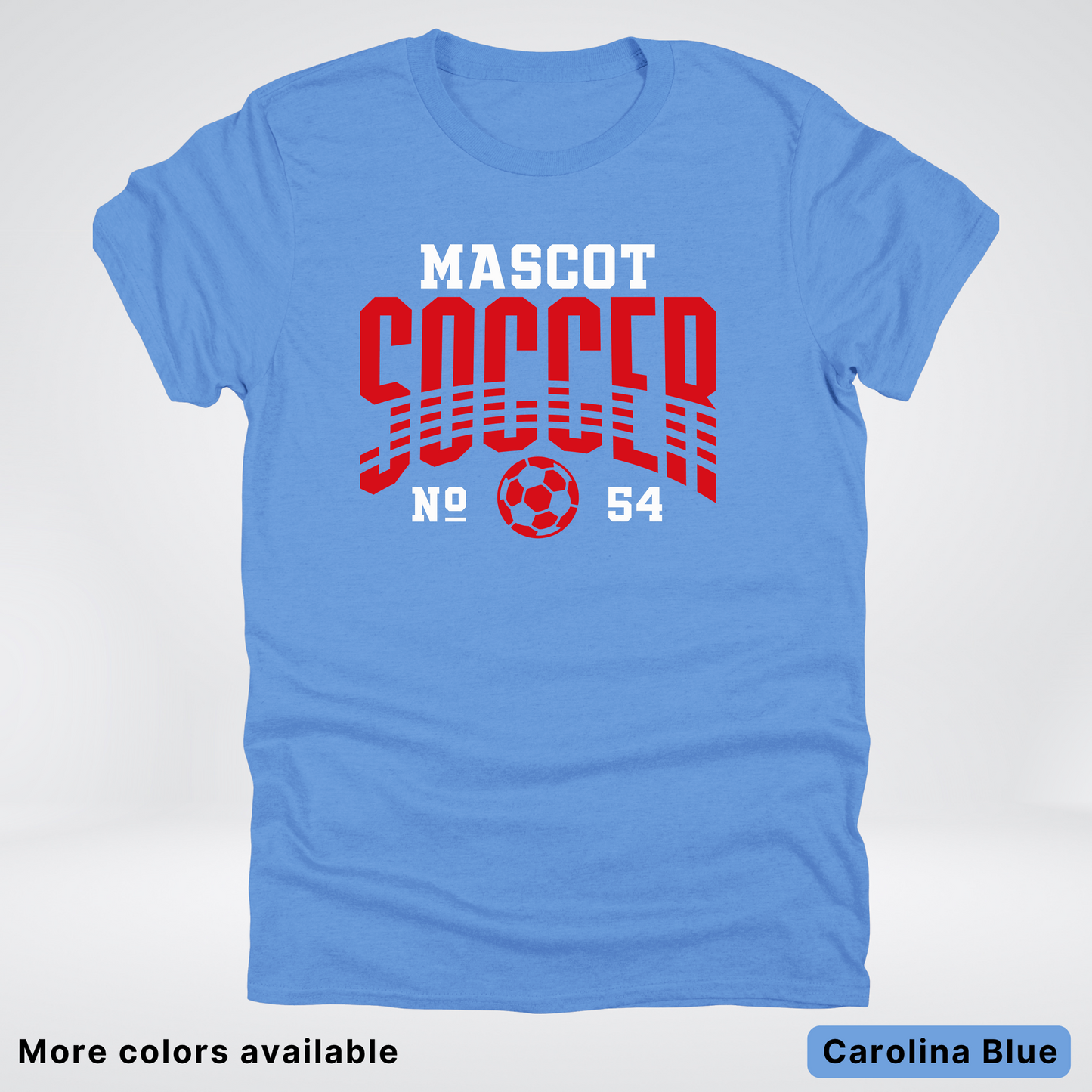 Custom Mascot & Number – Red Design 05 - Soccer T-Shirt