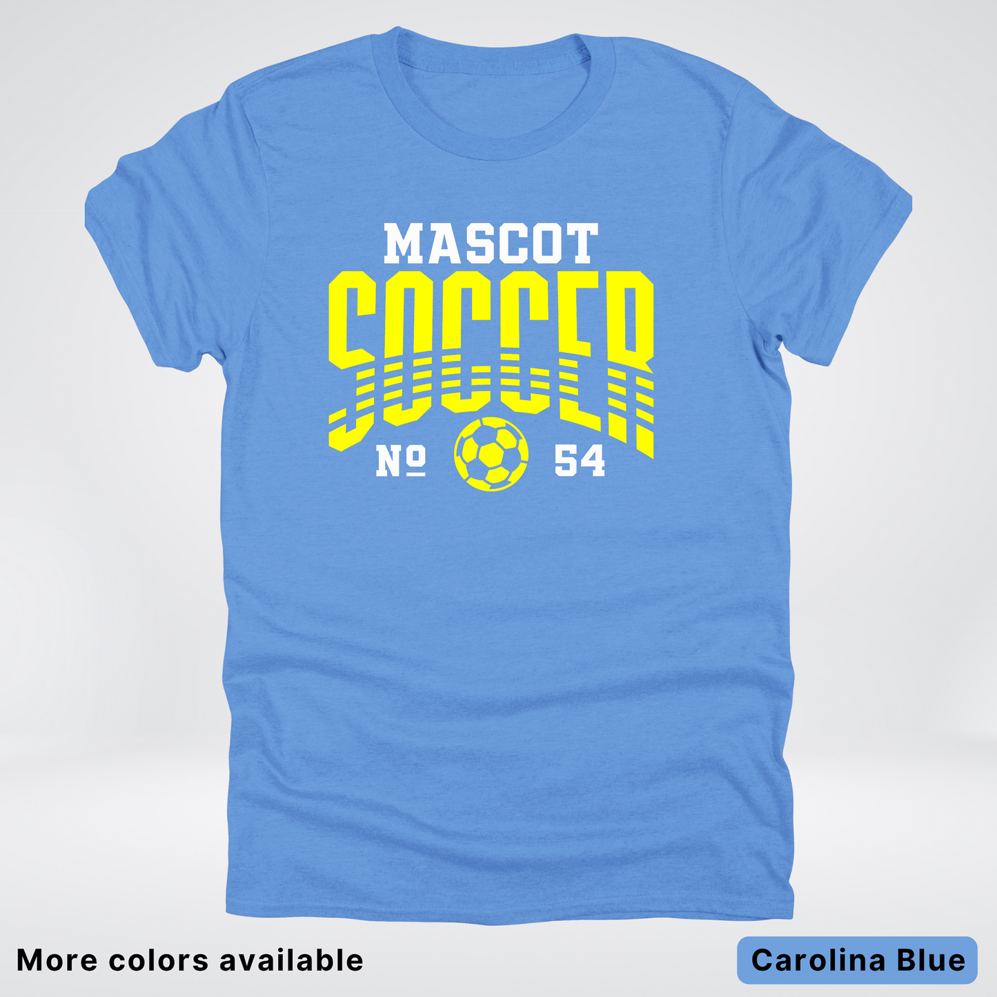 Custom Mascot & Number – Yellow Design 06 - Soccer T-Shirt
