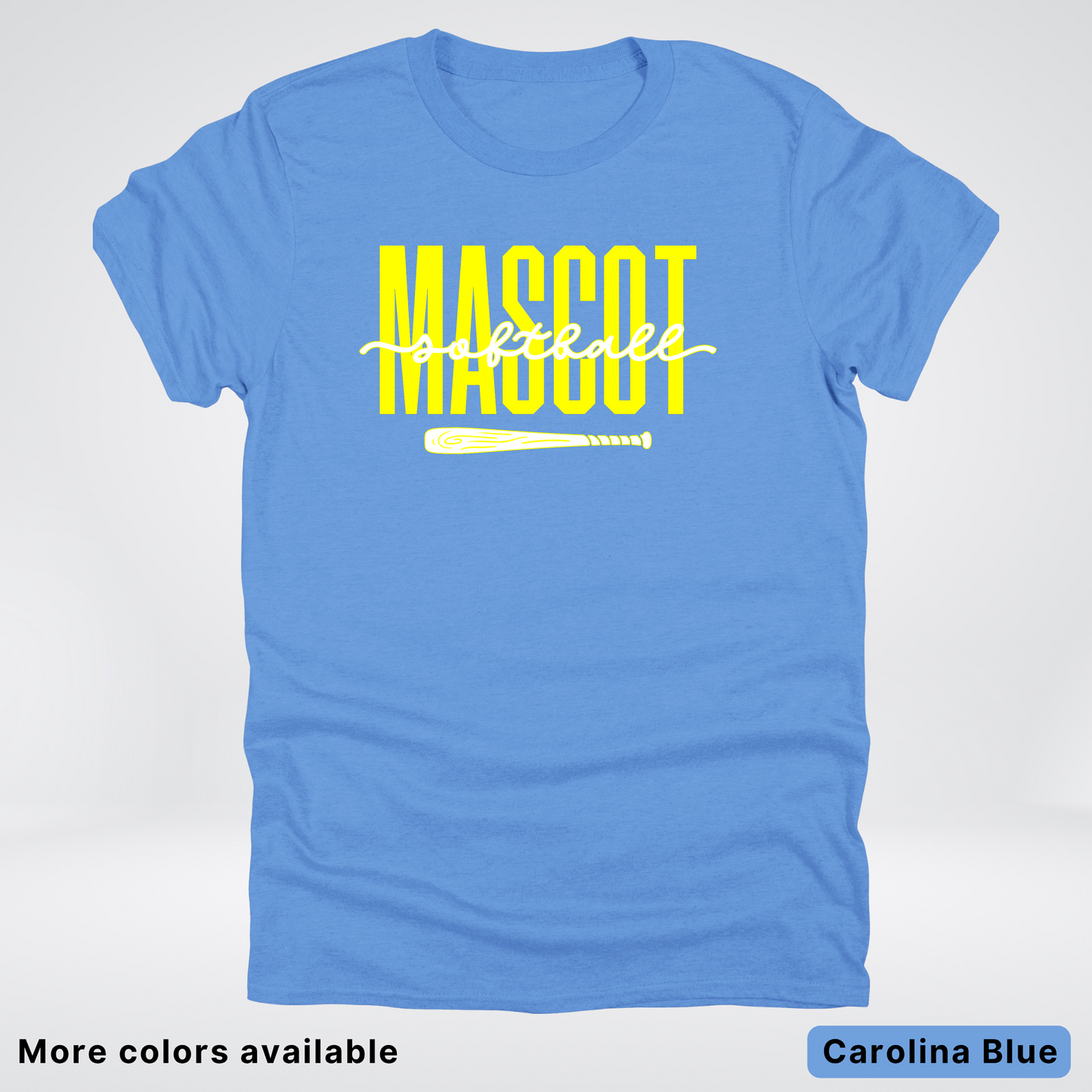 Custom Mascot – Yellow - Softball Design 32 T-Shirt