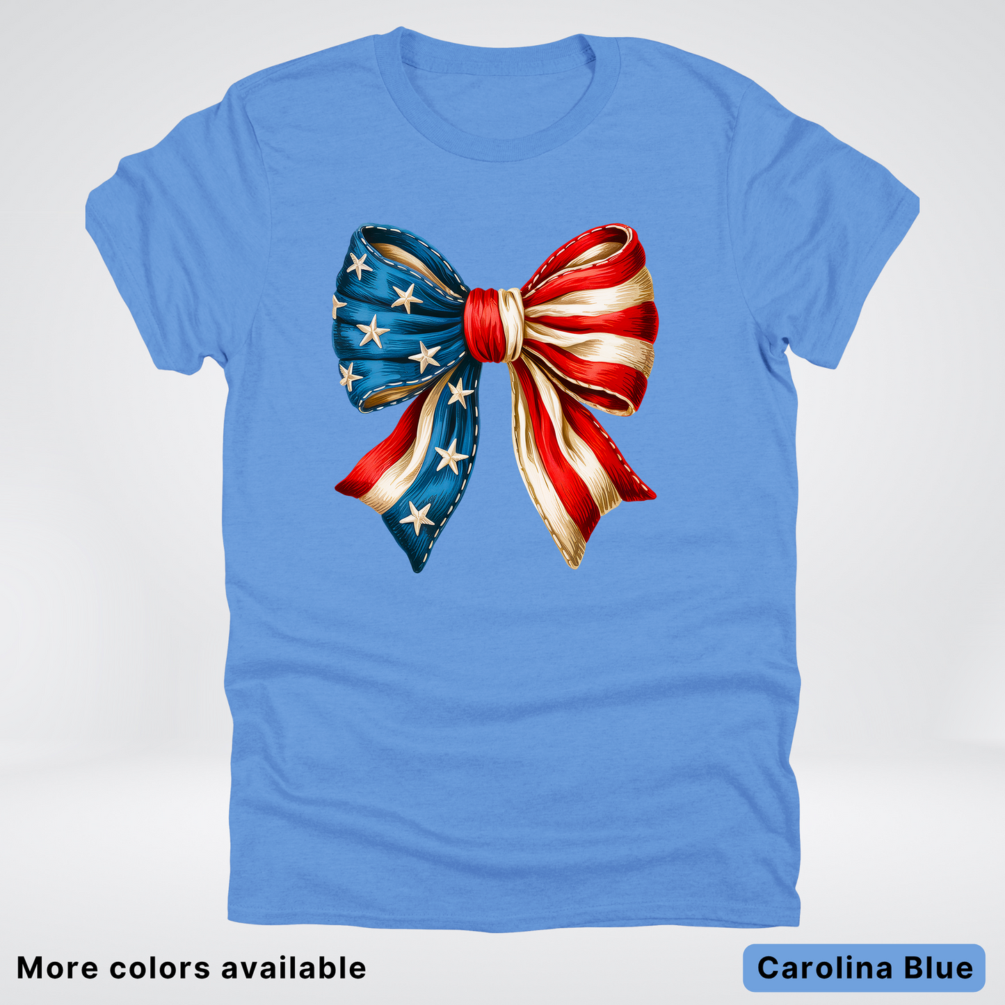 USA Flag Coquette Bow - 4th Of July Design - T-Shirt