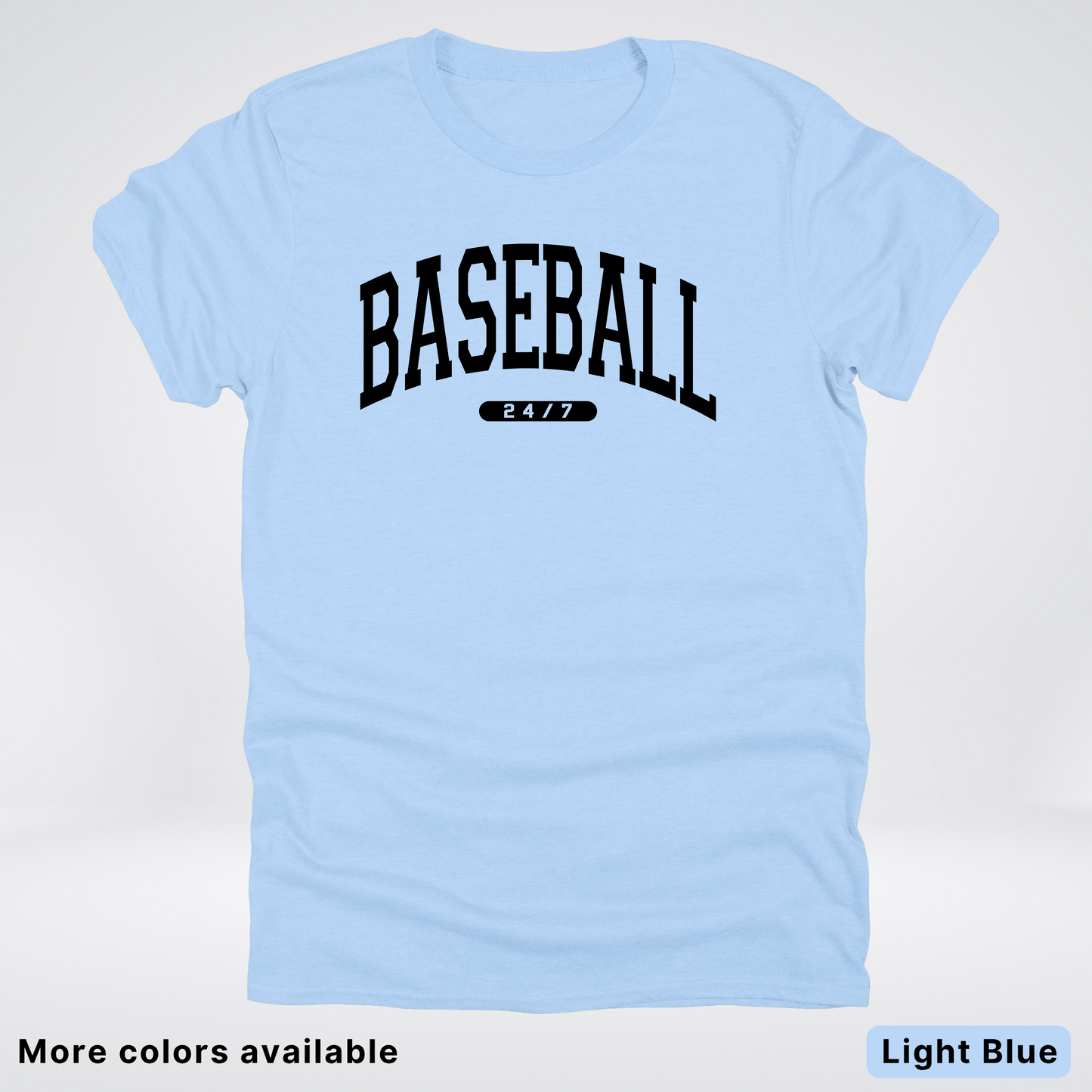 BASEBALL 24/7 Black Design T-Shirt