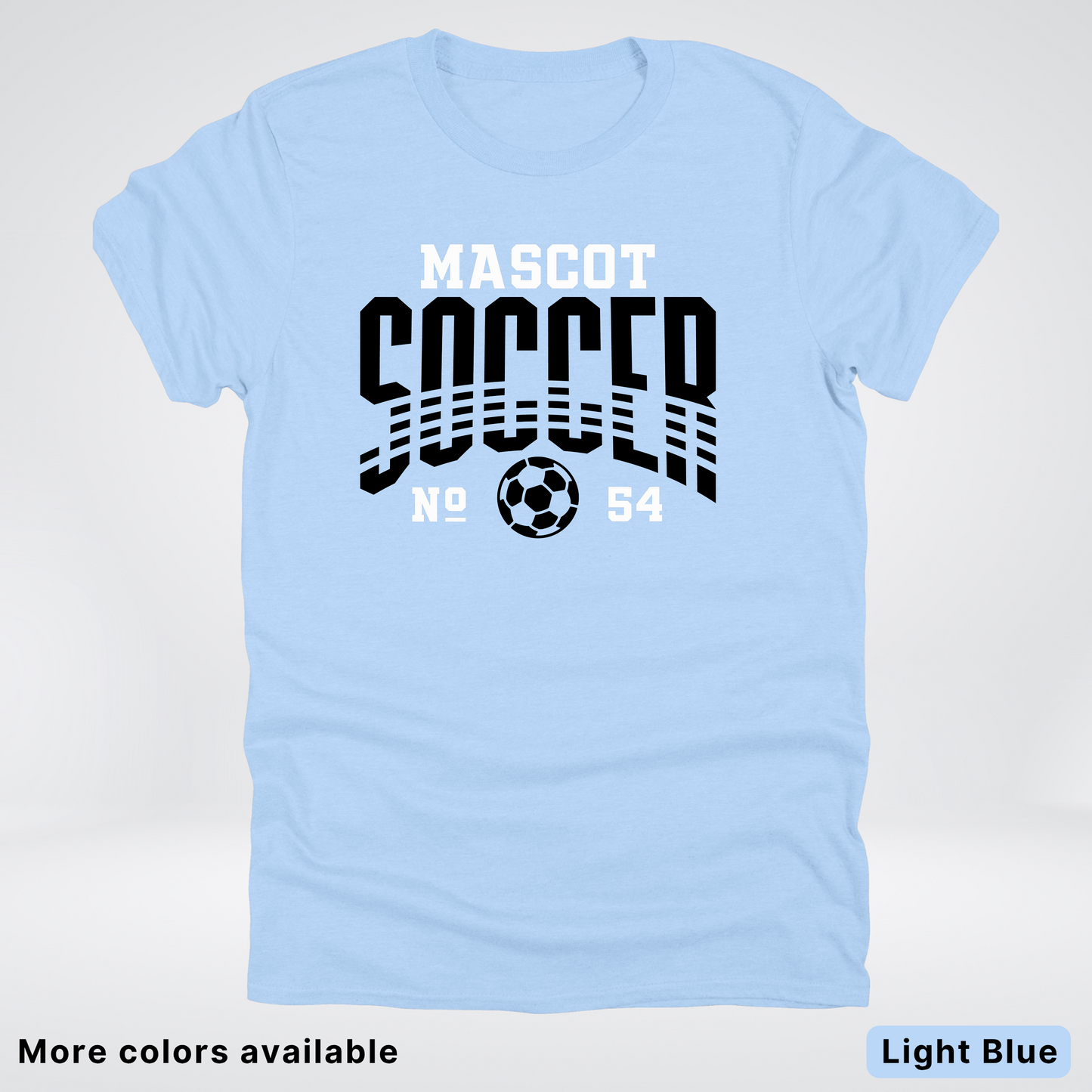 Custom Mascot & Number – Black Design 03 - Soccer T-Shirt