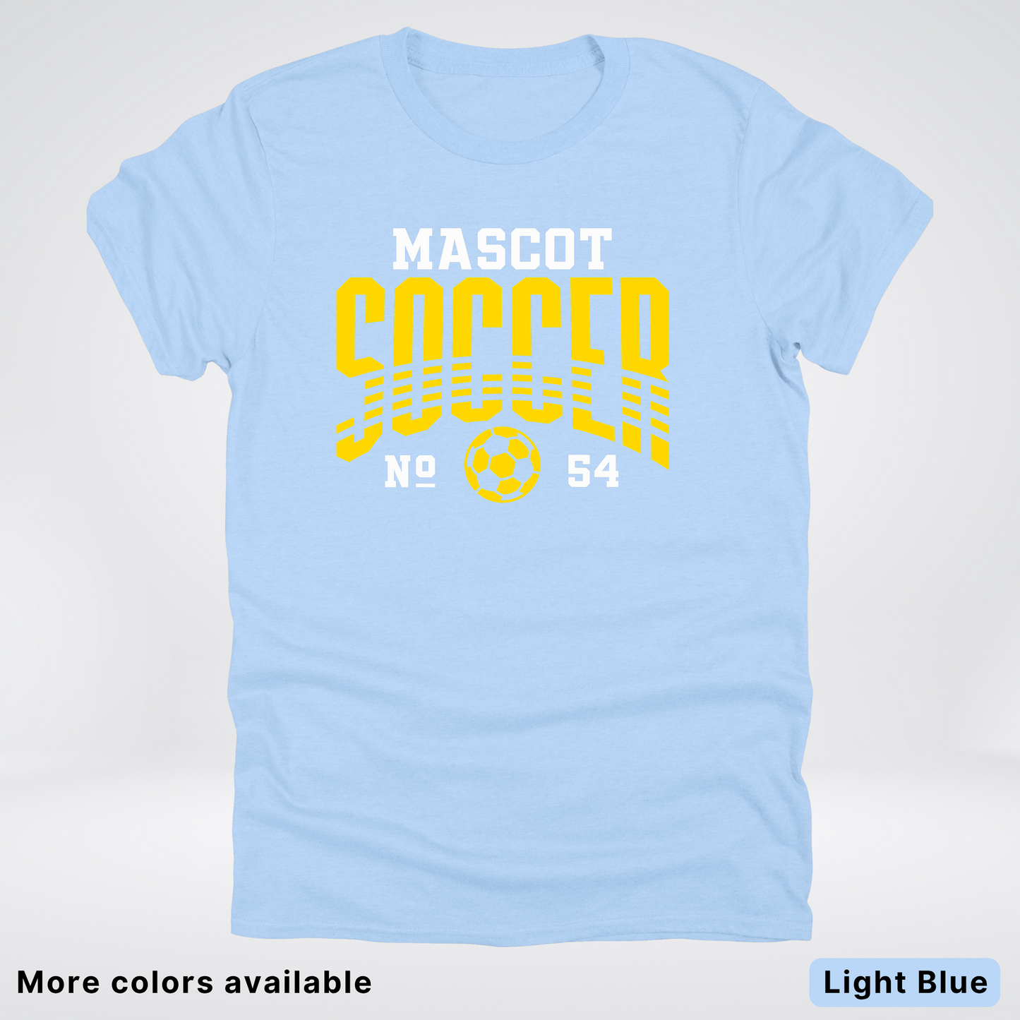 Custom Mascot & Number – Gold Design 04 - Soccer T-Shirt