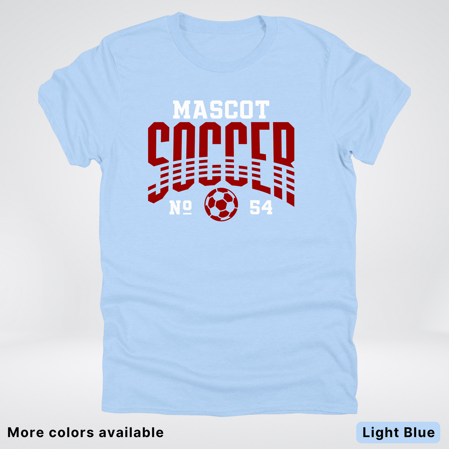 Custom Mascot & Number – Maroon Design 11 - Soccer T-Shirt