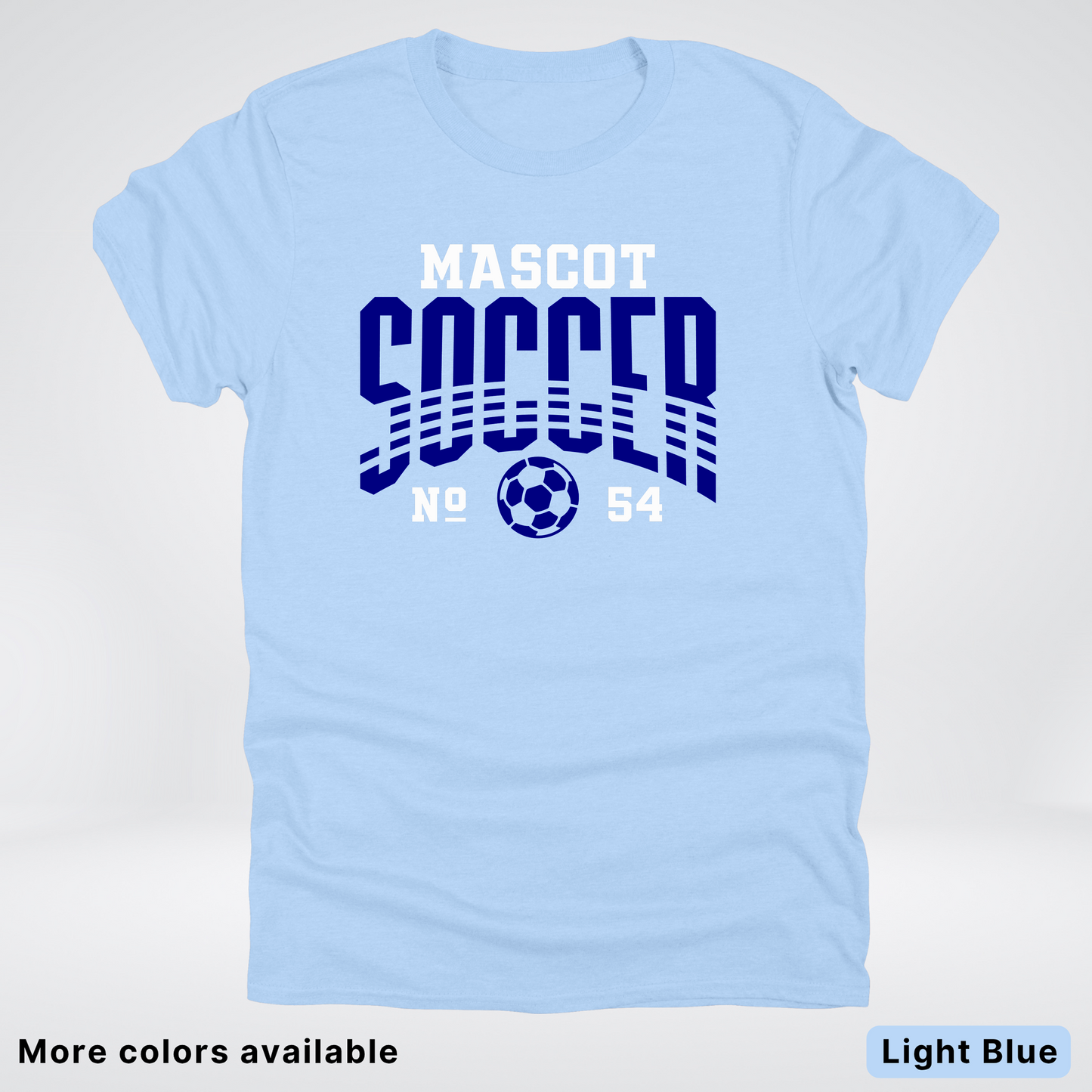 Custom Mascot & Number – Navy Design 09 - Soccer T-Shirt