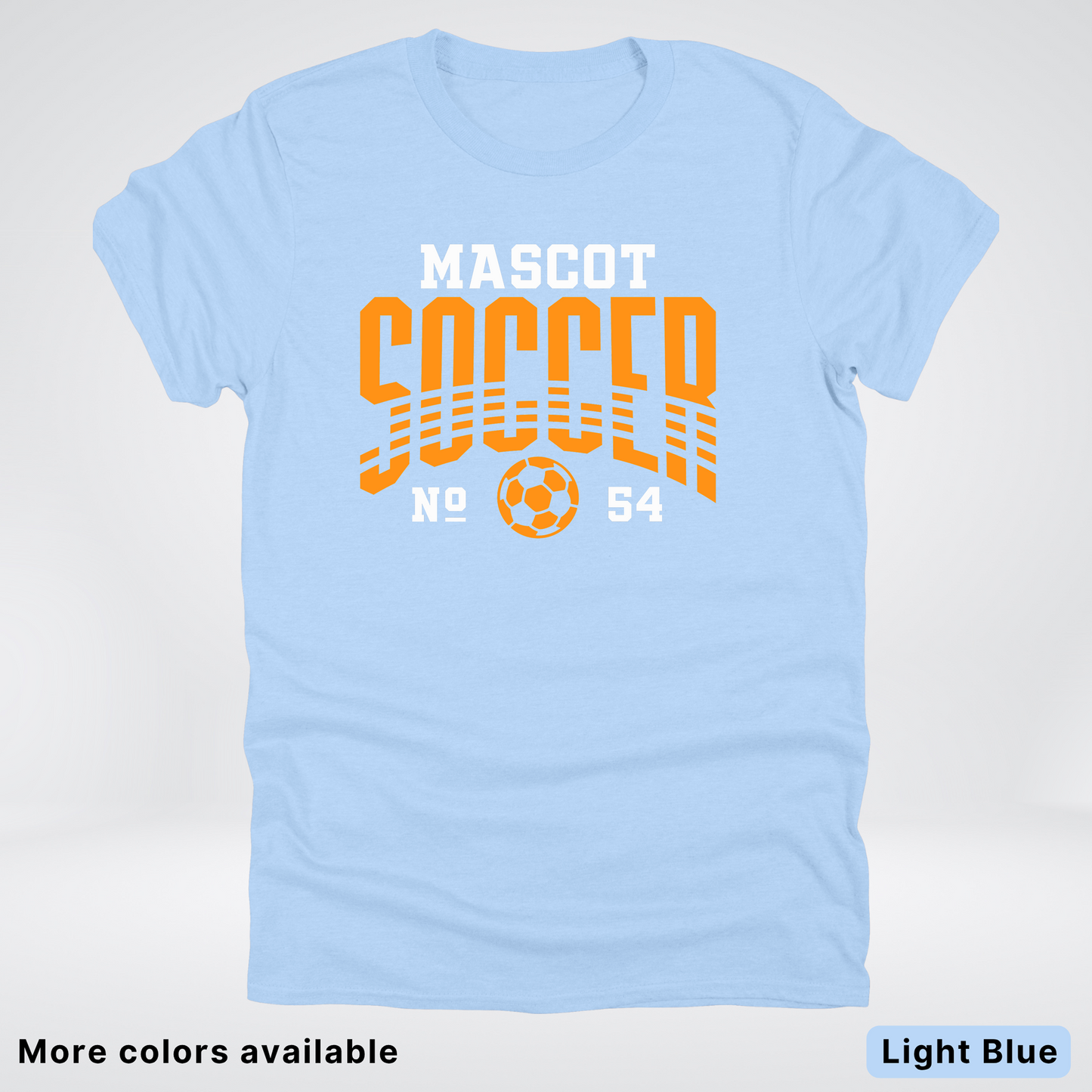 Custom Mascot & Number – Orange Design 07 - Soccer T-Shirt