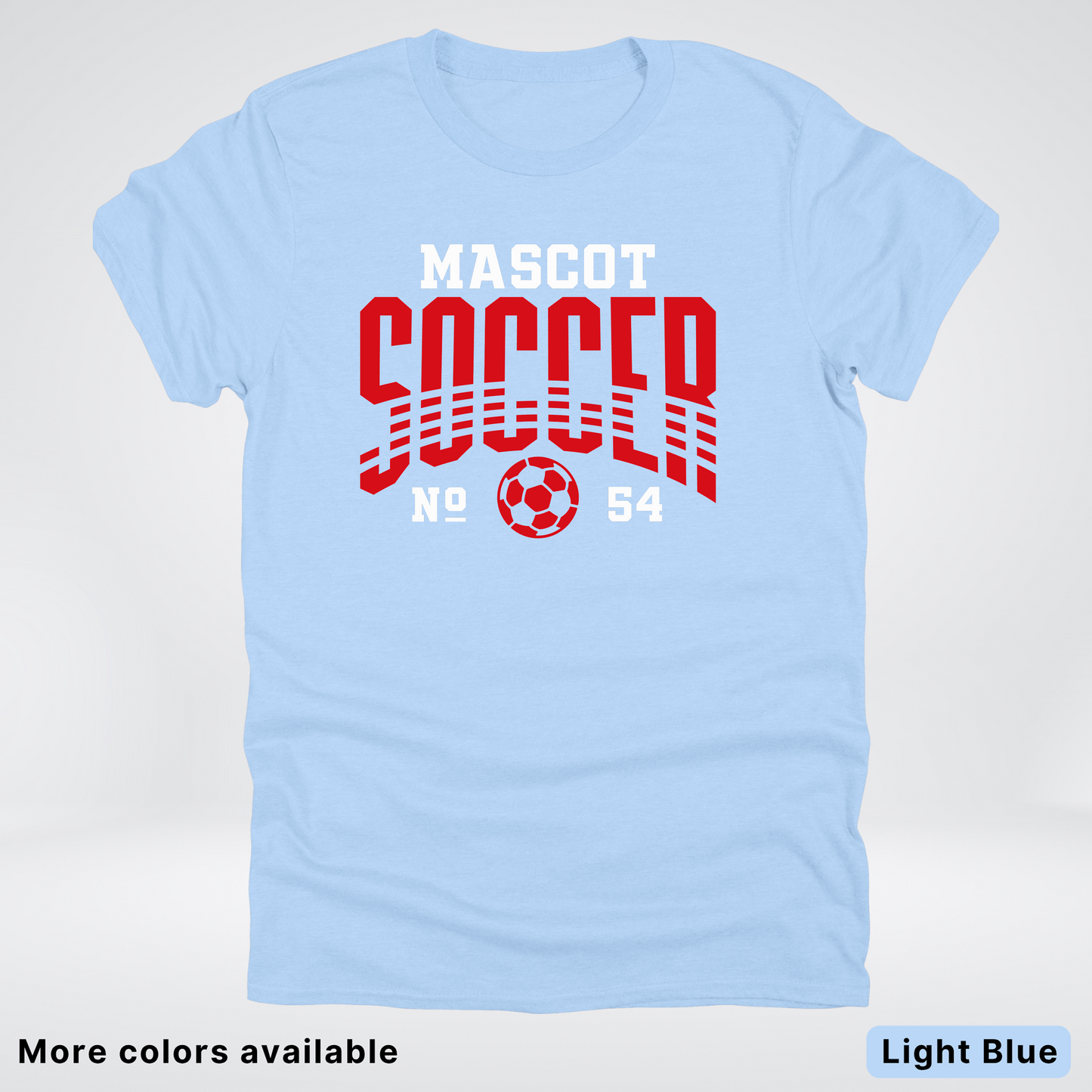 Custom Mascot & Number – Red Design 05 - Soccer T-Shirt