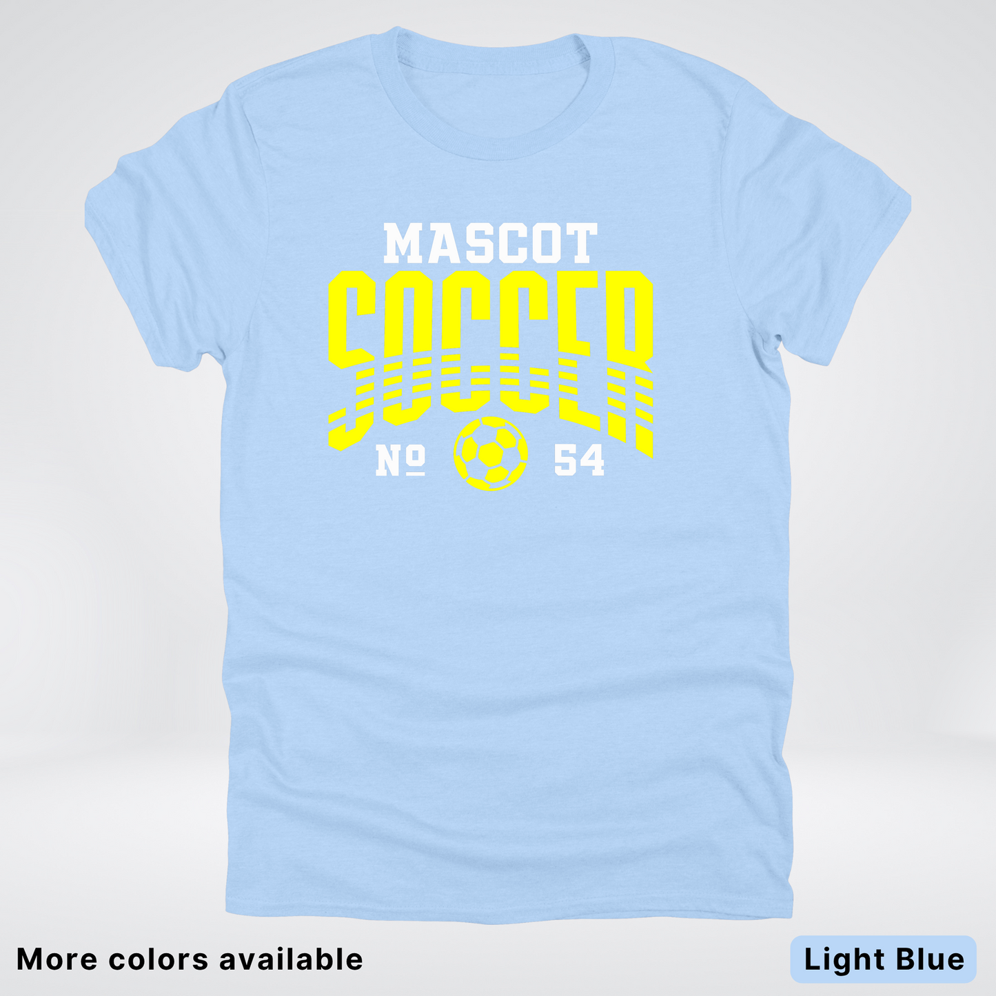 Custom Mascot & Number – Yellow Design 06 - Soccer T-Shirt