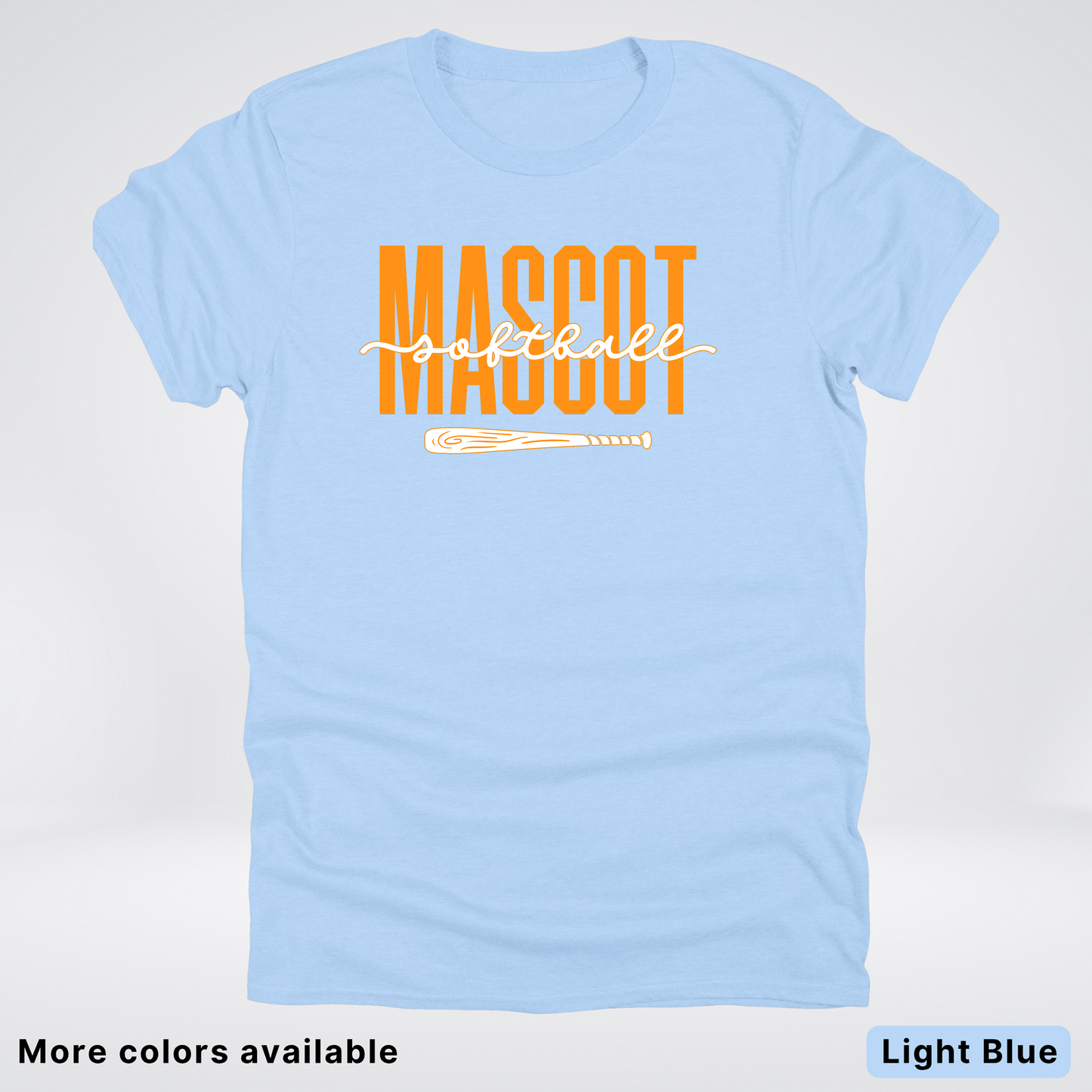 Custom Mascot – Orange - Softball Design 33 T-Shirt