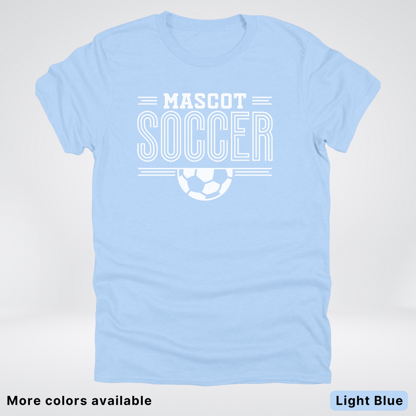 Custom Mascot – White Design 13 - Soccer T-Shirt