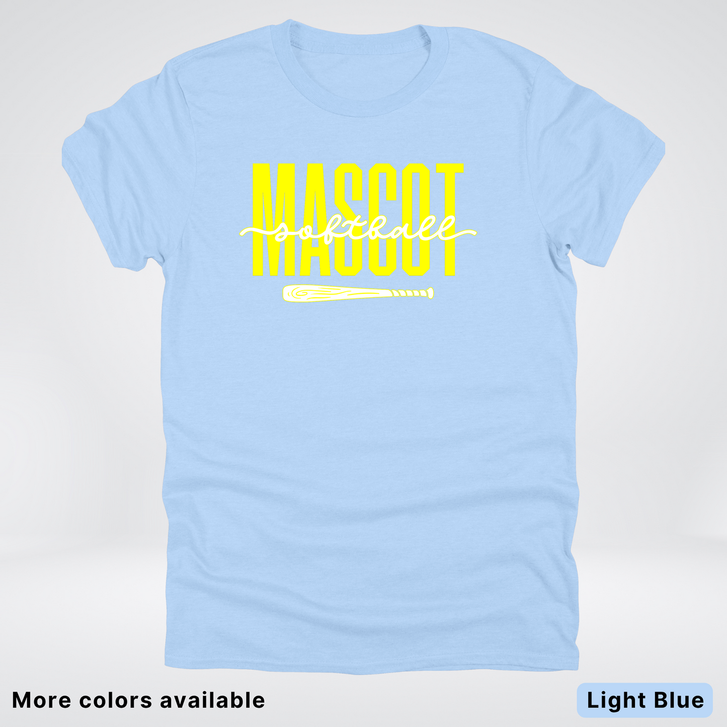 Custom Mascot – Yellow - Softball Design 32 T-Shirt