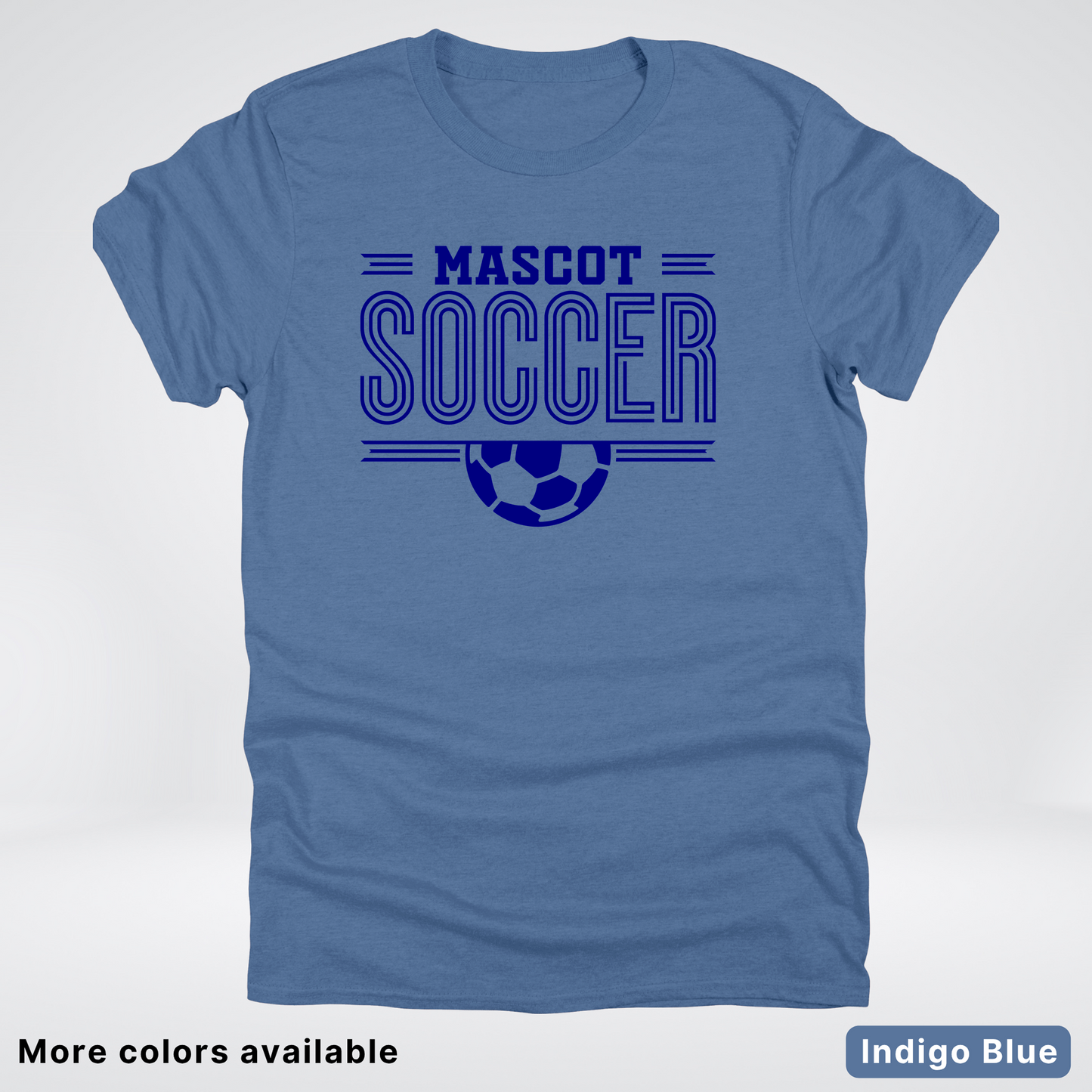 Custom Mascot – Navy Design 22 - Soccer T-Shirt