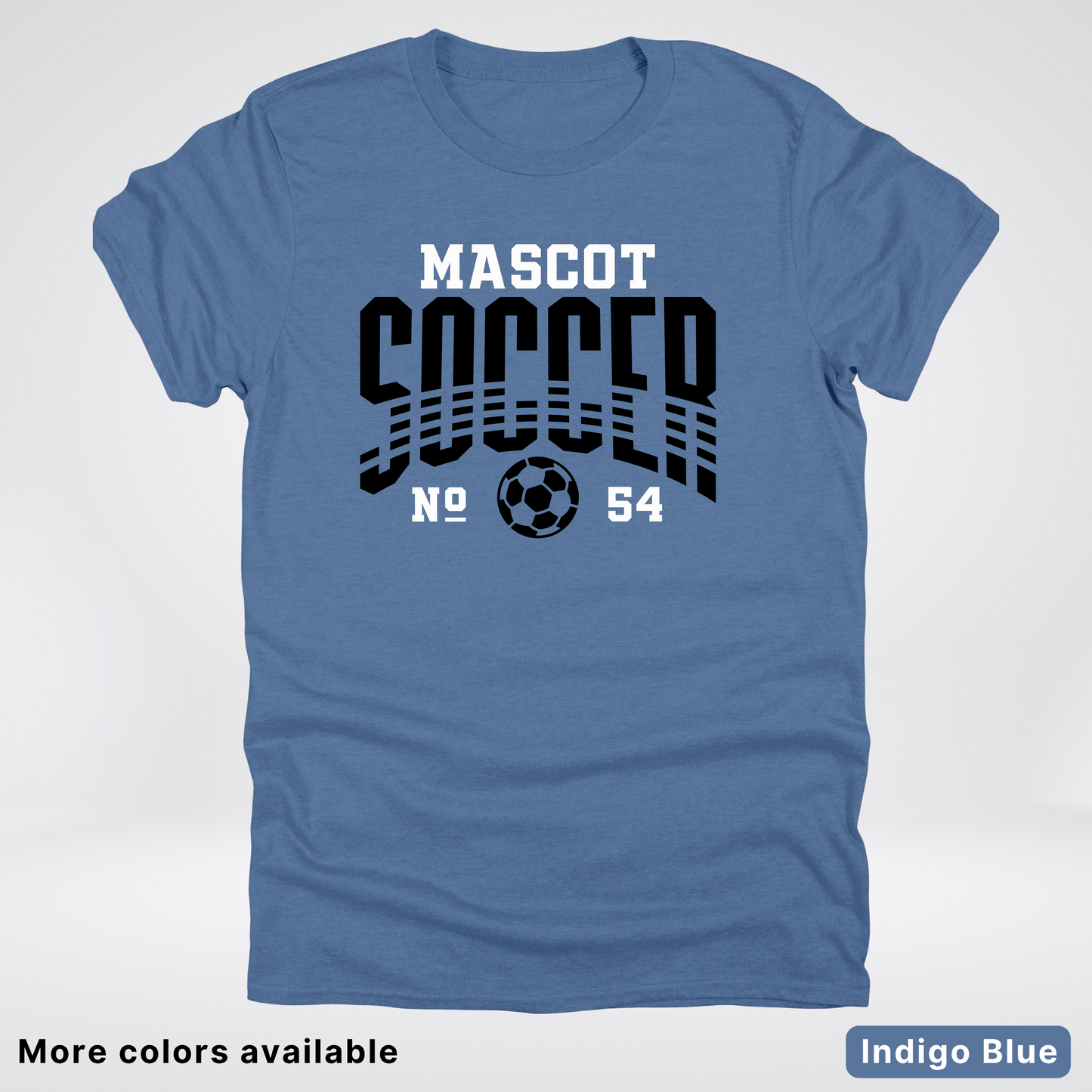 Custom Mascot & Number – Black Design 03 - Soccer T-Shirt