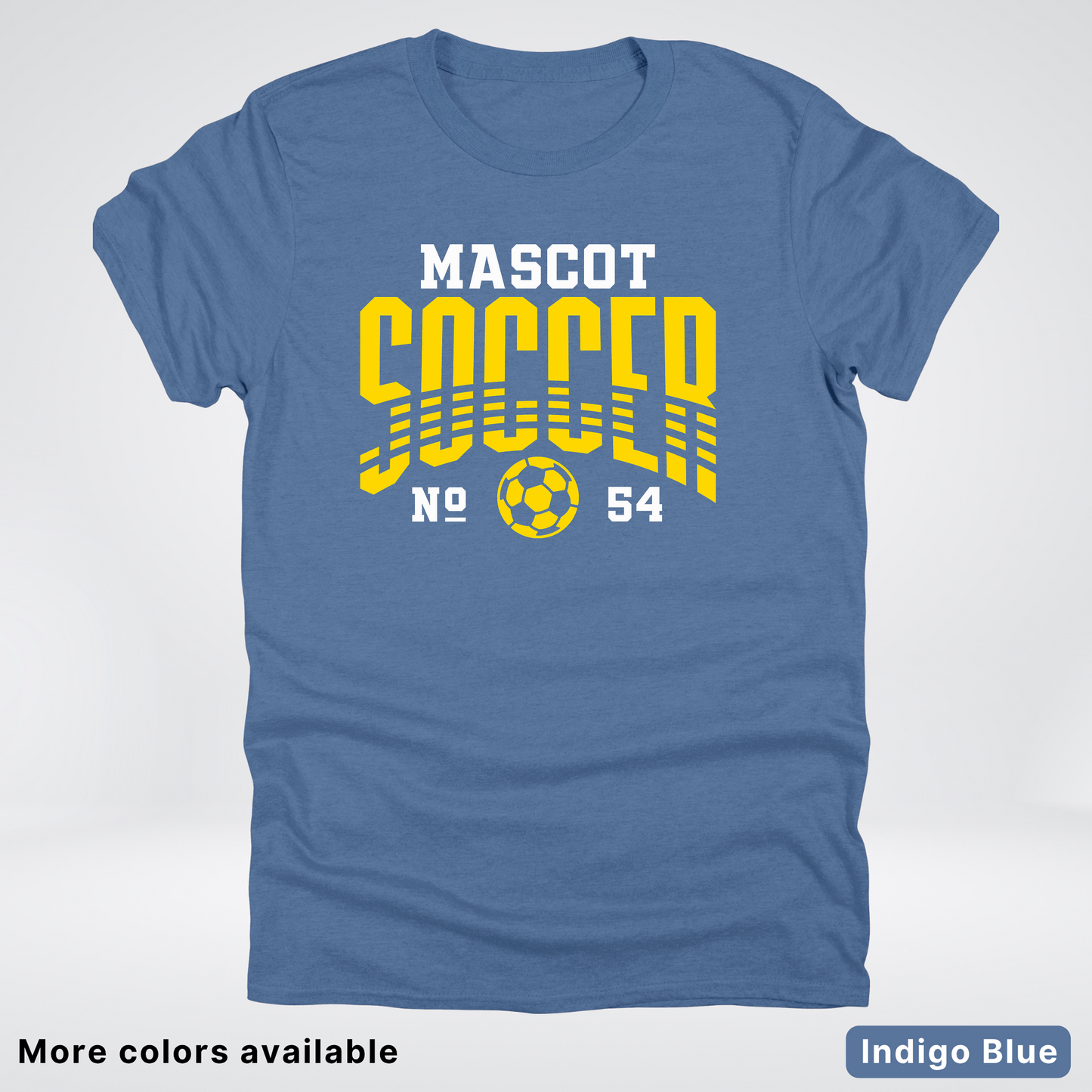 Custom Mascot & Number – Gold Design 04 - Soccer T-Shirt