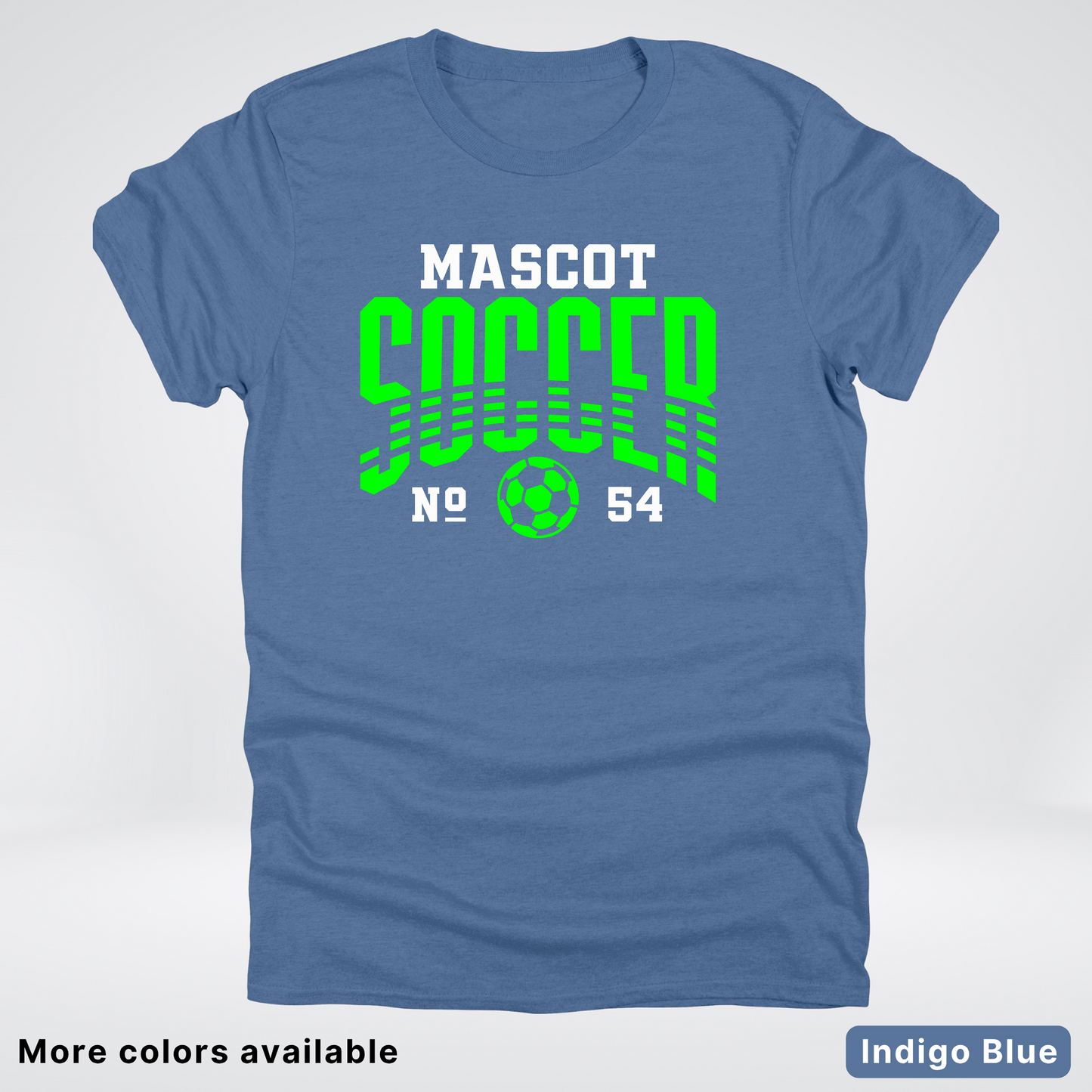 Custom Mascot & Number – Green Design 08 - Soccer T-Shirt