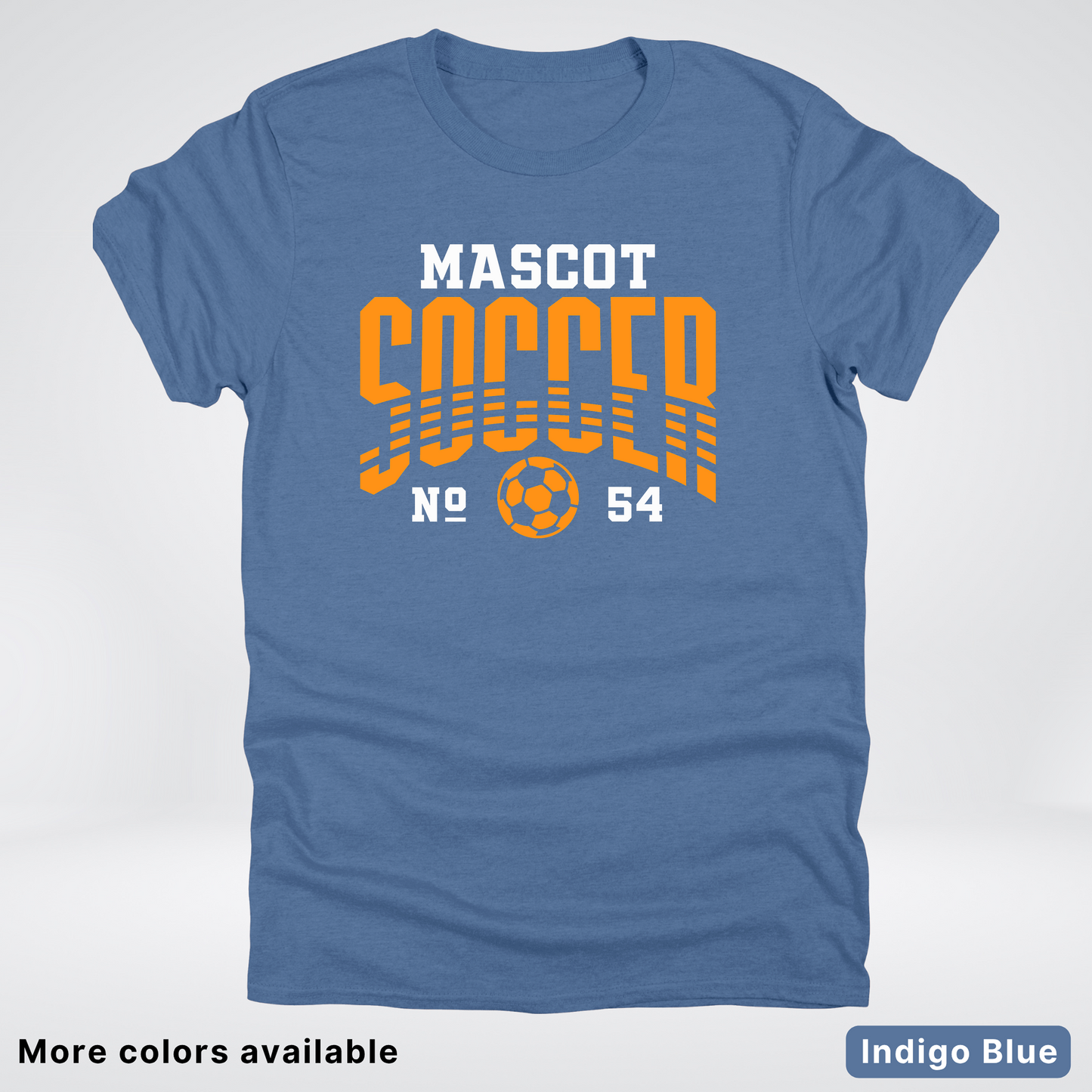 Custom Mascot & Number – Orange Design 07 - Soccer T-Shirt