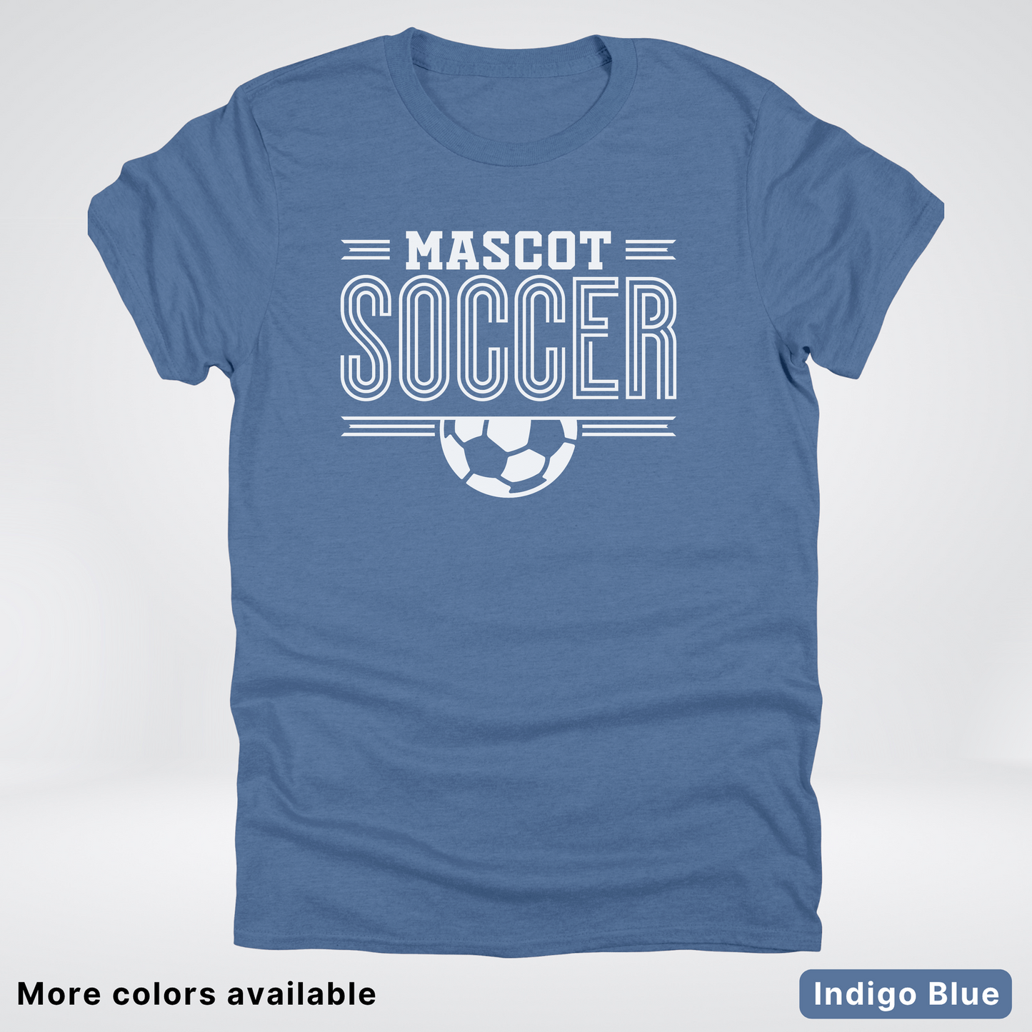 Custom Mascot – White Design 13 - Soccer T-Shirt