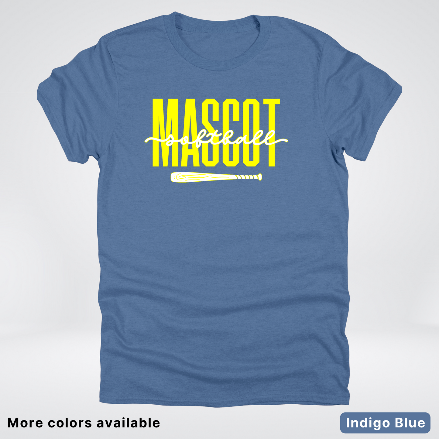Custom Mascot – Yellow - Softball Design 32 T-Shirt
