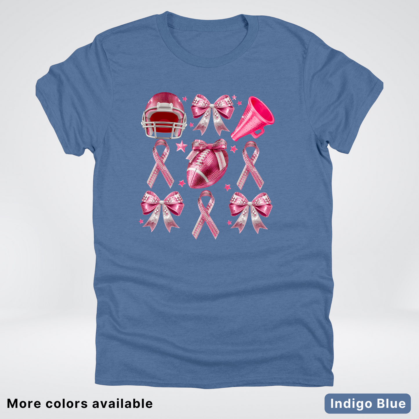 Coquette Glitter Bows and Football - T-Shirt
