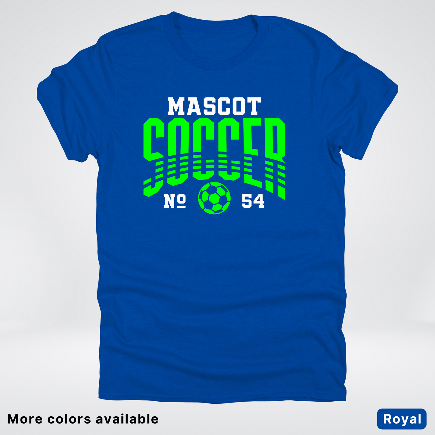 Custom Mascot & Number – Green Design 08 - Soccer T-Shirt