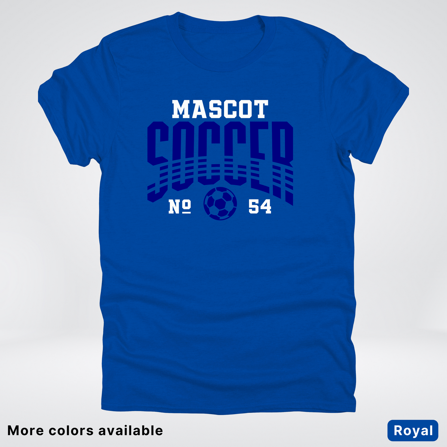 Custom Mascot & Number – Navy Design 09 - Soccer T-Shirt