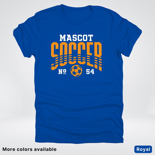 Custom Mascot & Number – Orange Design 07 - Soccer T-Shirt