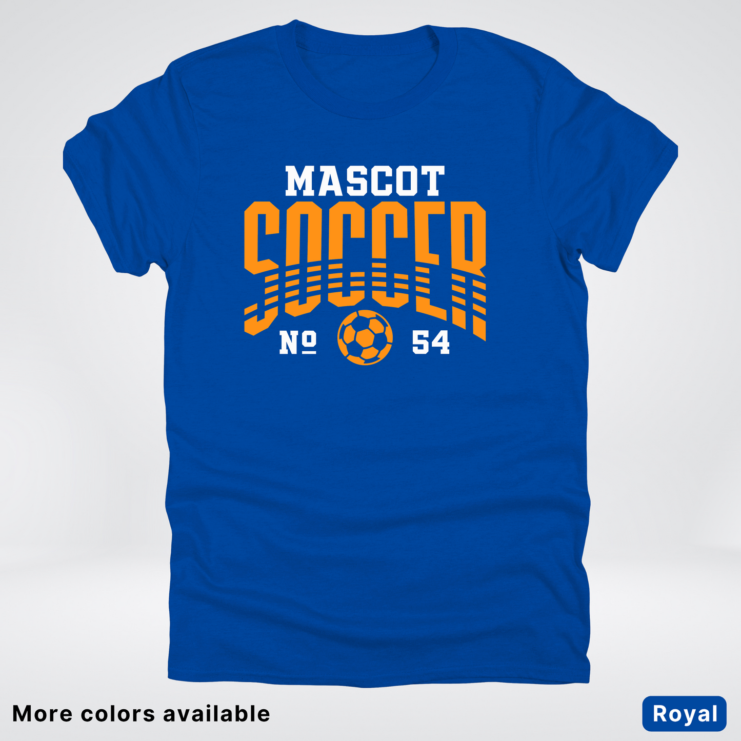 Custom Mascot & Number – Orange Design 07 - Soccer T-Shirt