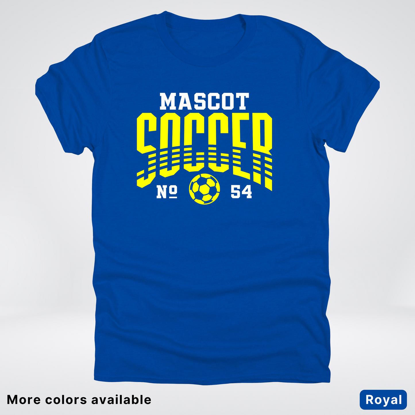 Custom Mascot & Number – Yellow Design 06 - Soccer T-Shirt