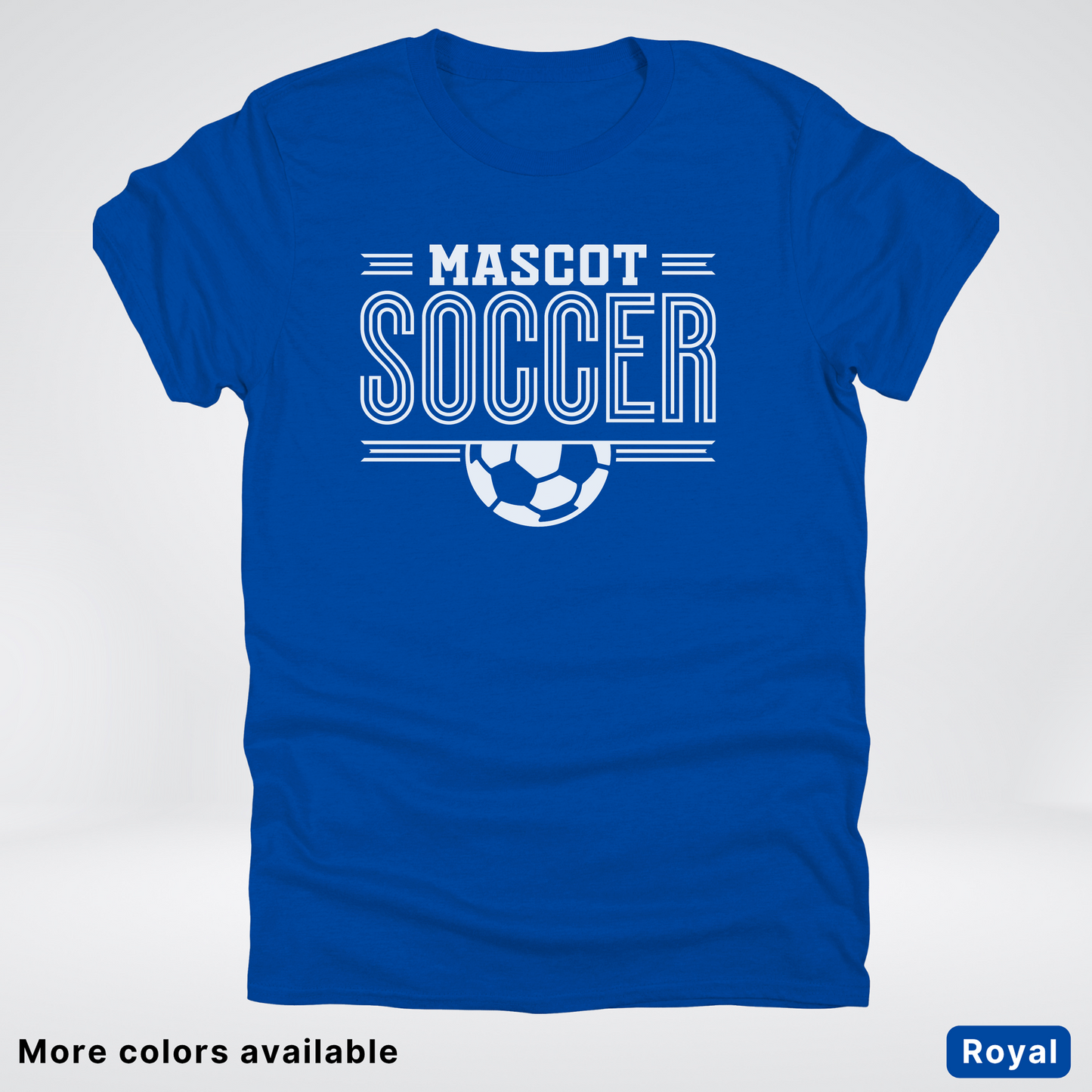 Custom Mascot – White Design 13 - Soccer T-Shirt