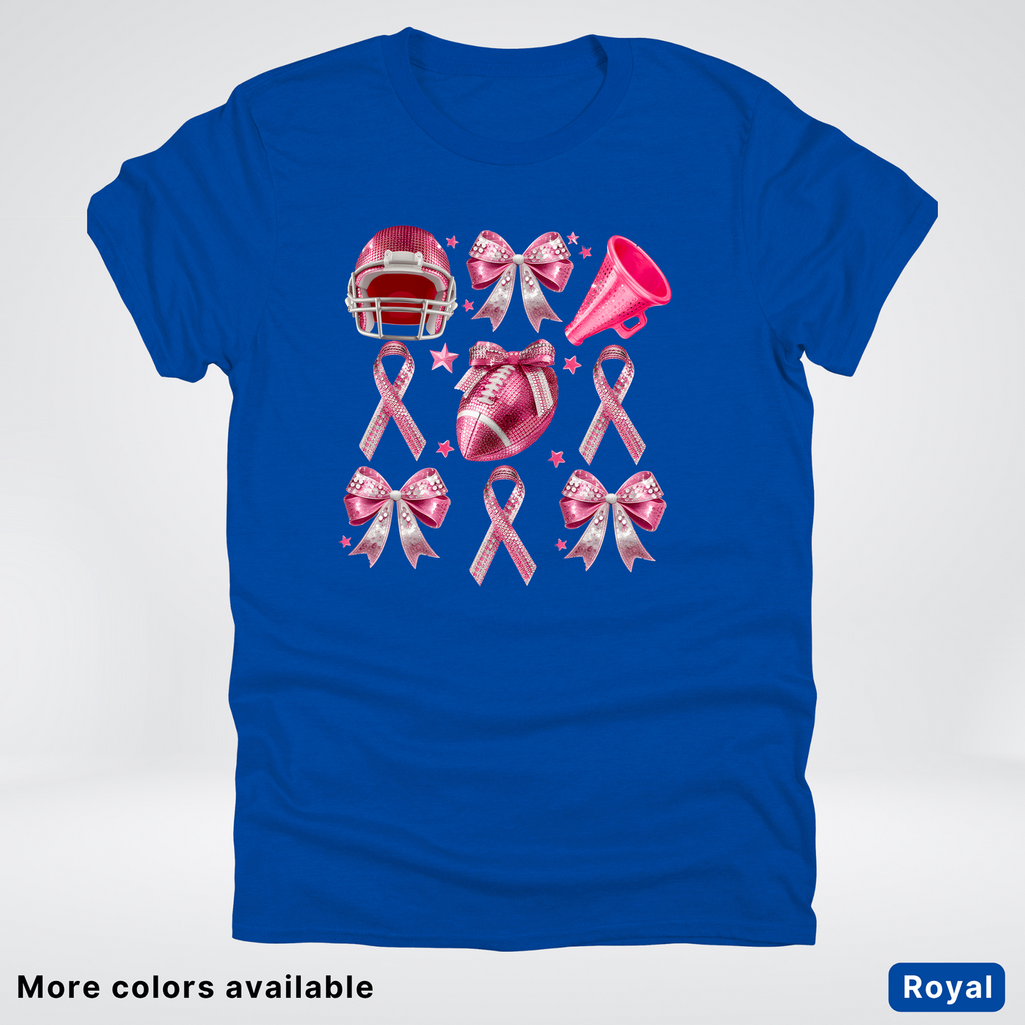 Coquette Glitter Bows and Football - T-Shirt