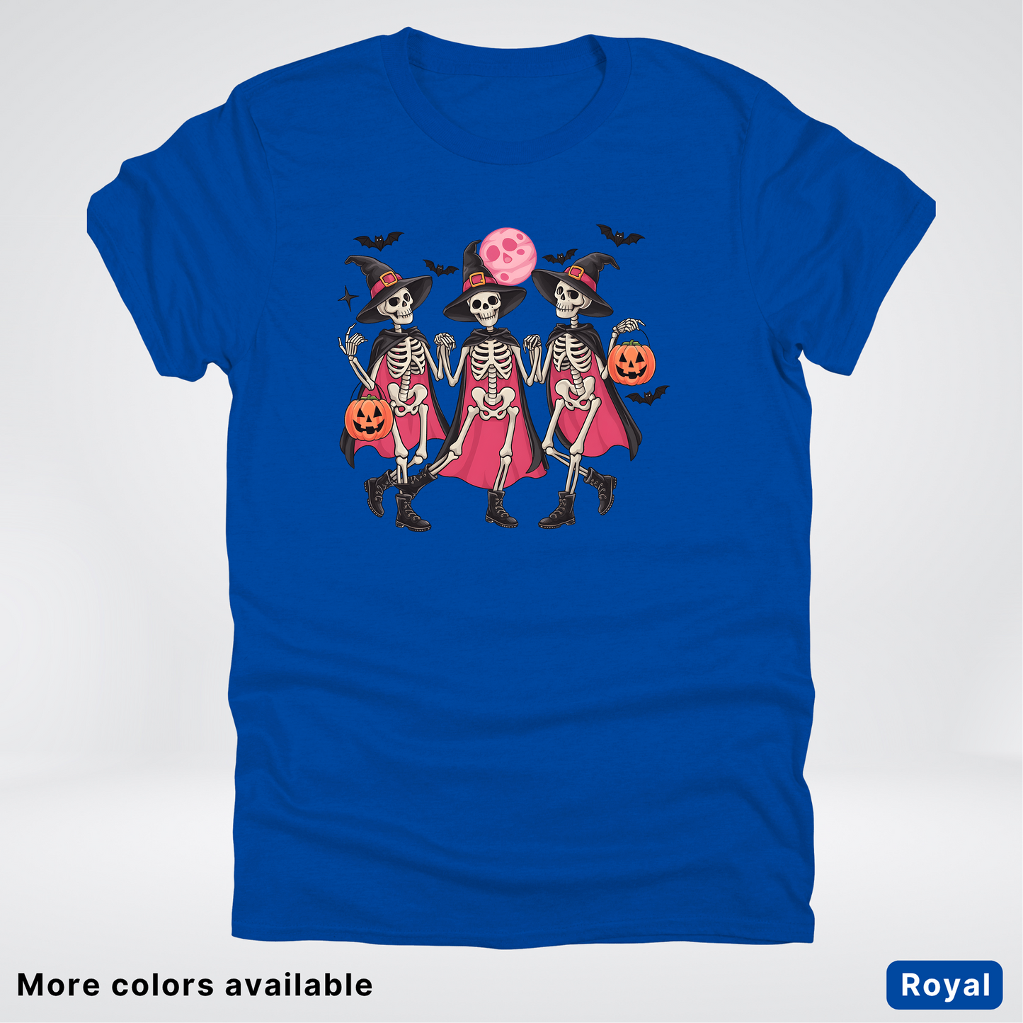 Skeleton Pink Out Witches Dancing Halloween - T-Shirt