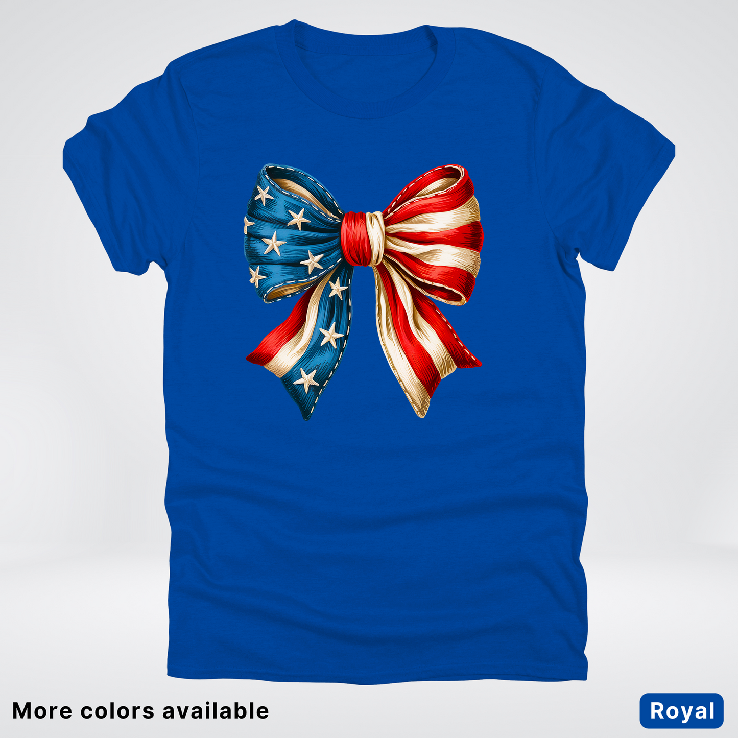 USA Flag Coquette Bow - 4th Of July Design - T-Shirt